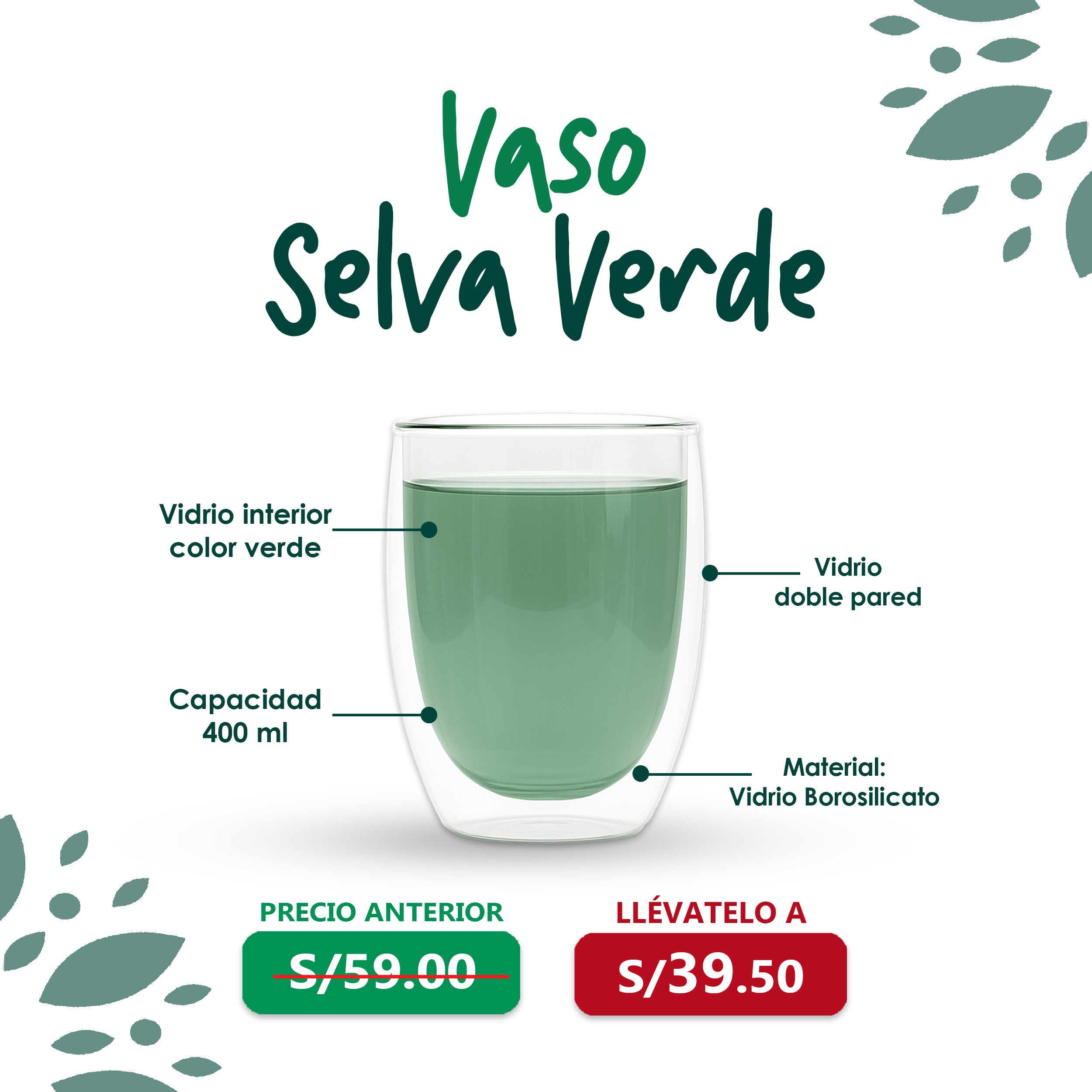Vaso selva verde 400ml