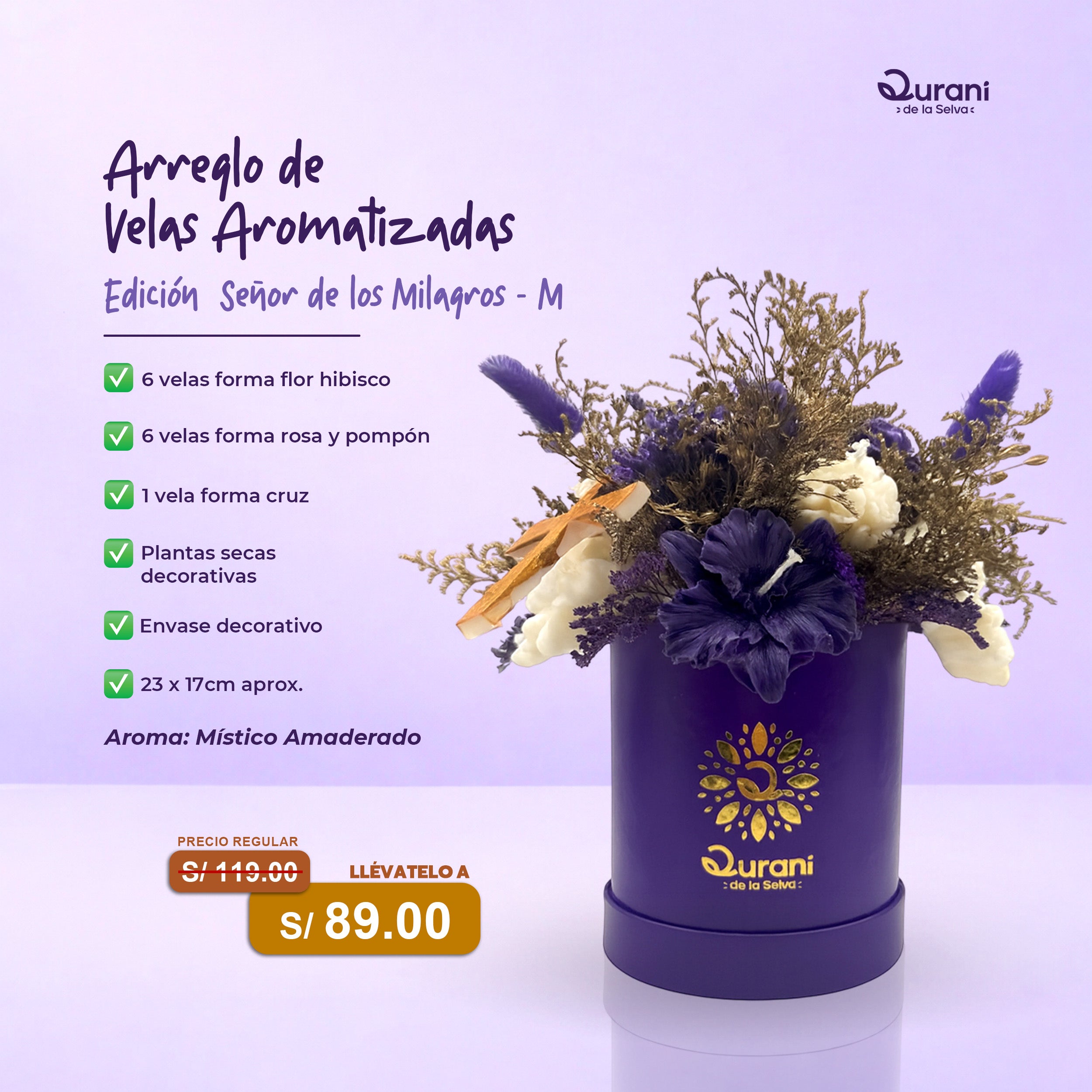 Arreglo de Velas Señor de los MIlagros M