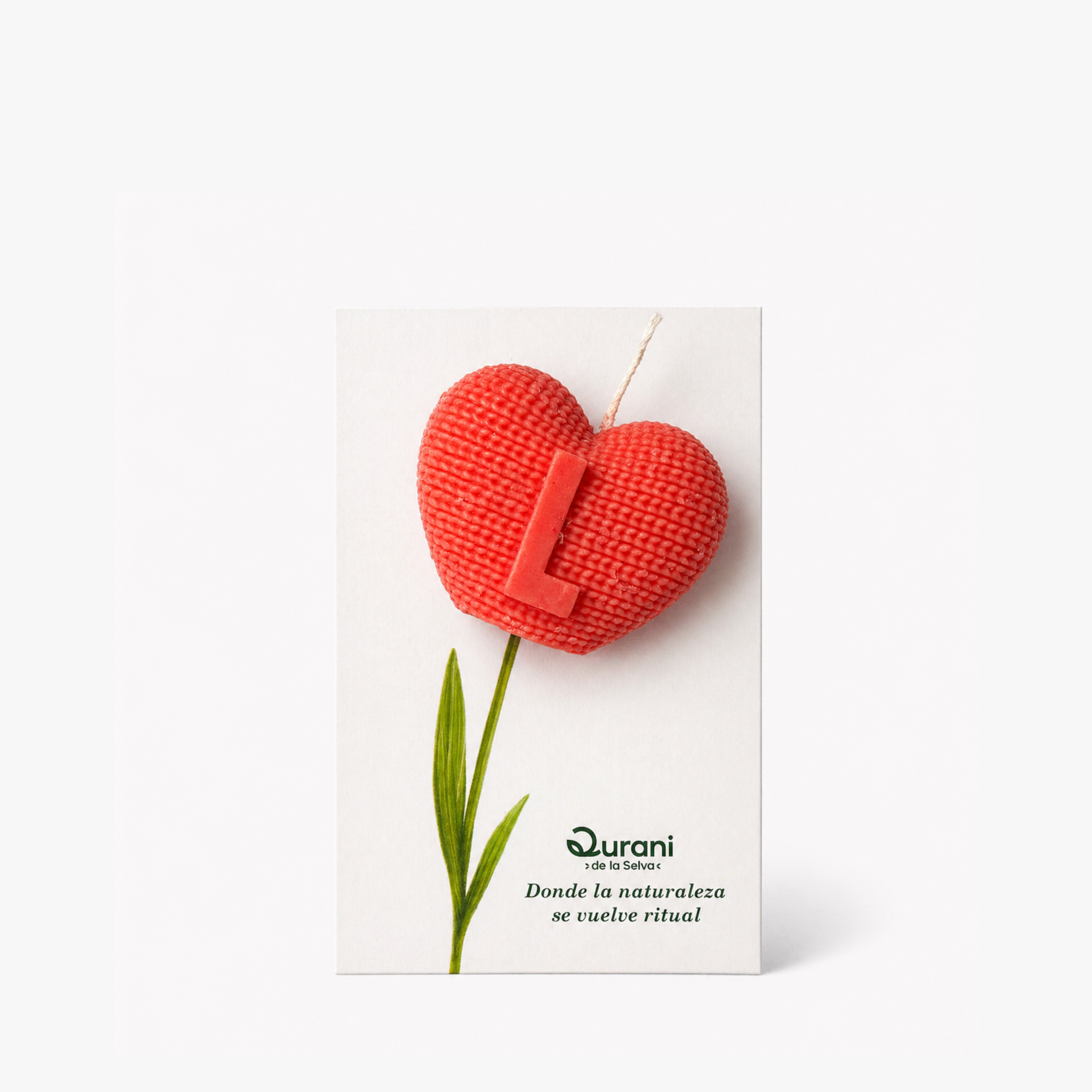 Vela Corazón Personalizado - Elige color e inicial