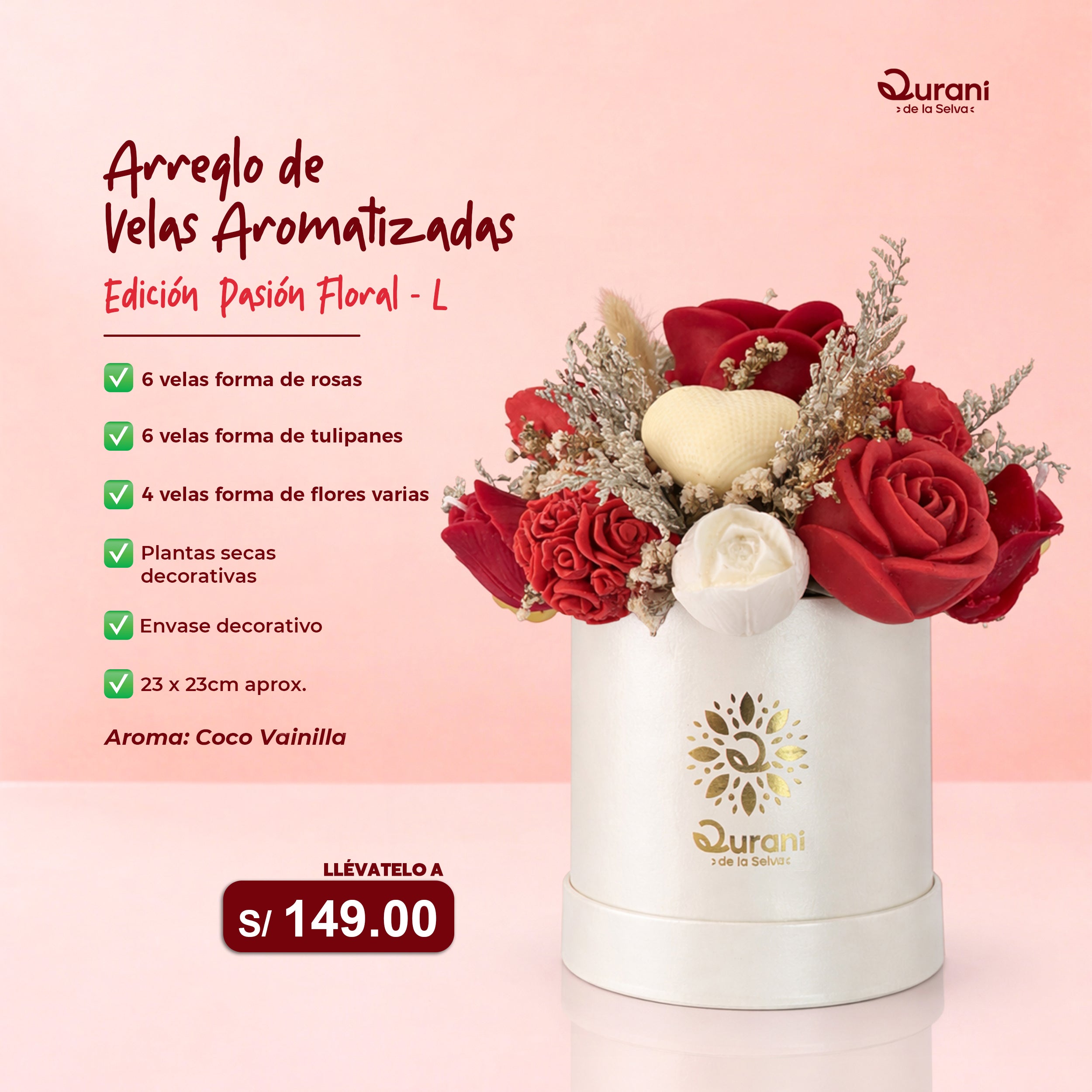 Arreglo de Velas Pasión Floral