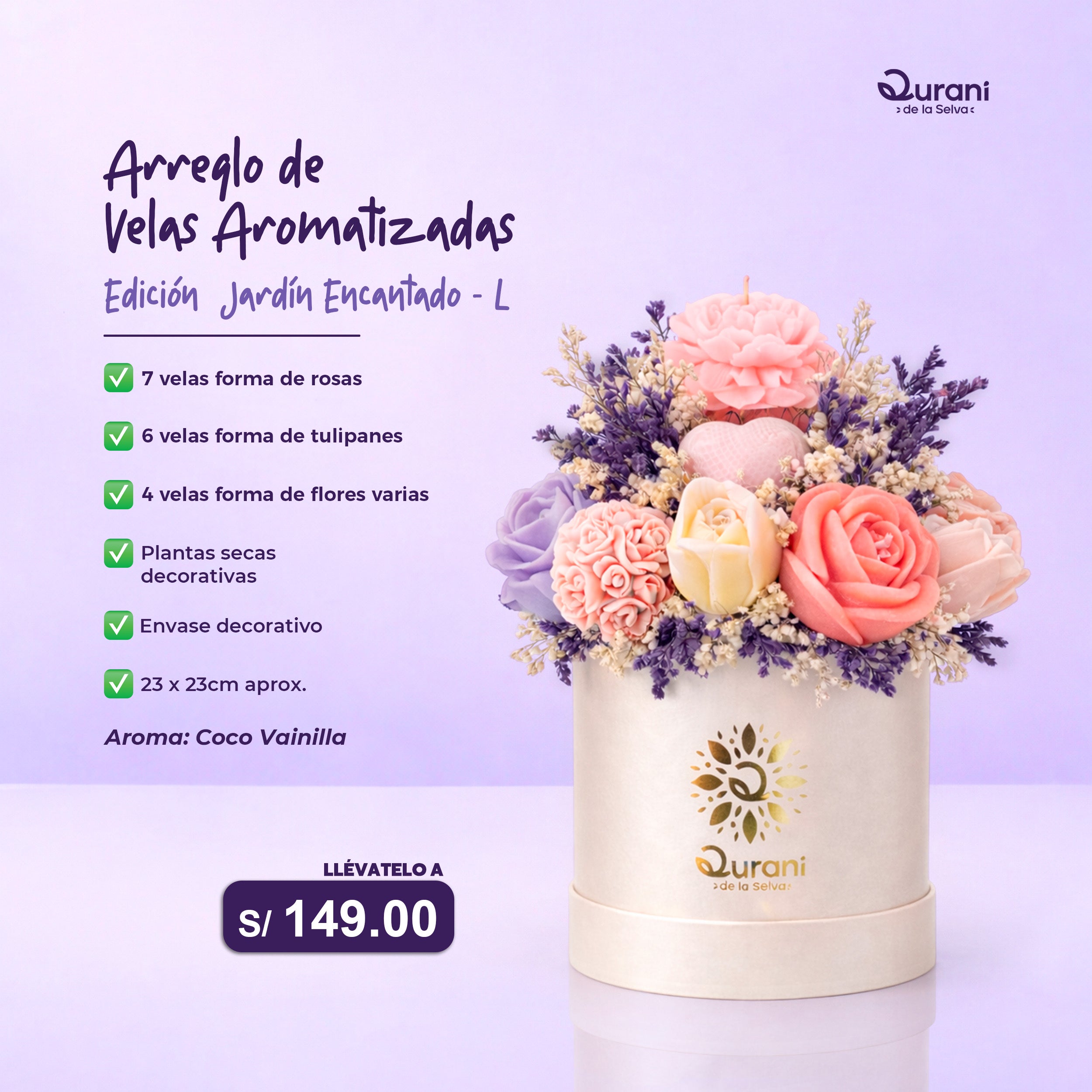 Arreglo de Velas Jardín Encantado