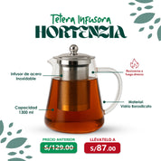 Tetera infusora Hortensia