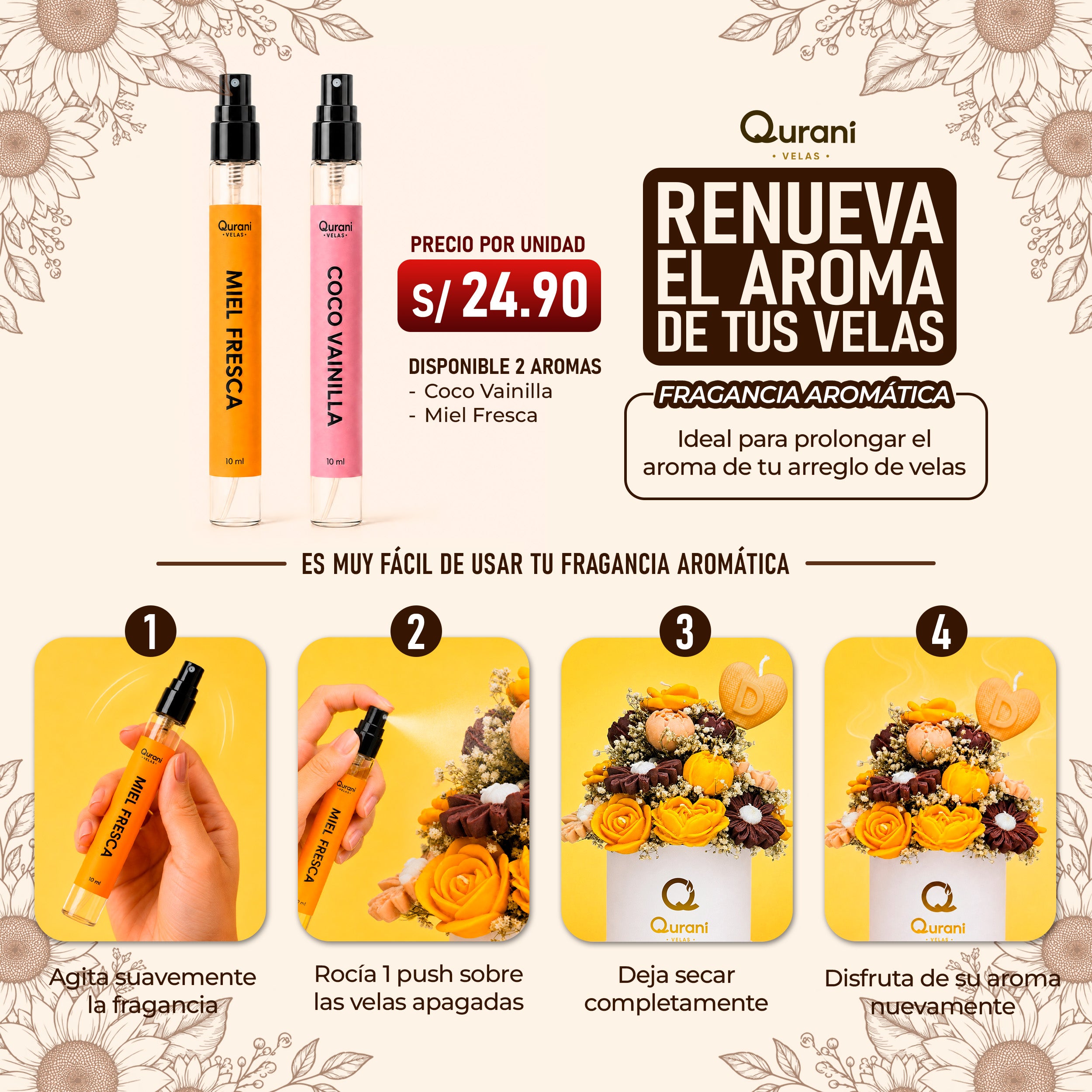 Arreglo de Velas Margaritas Encantadas M