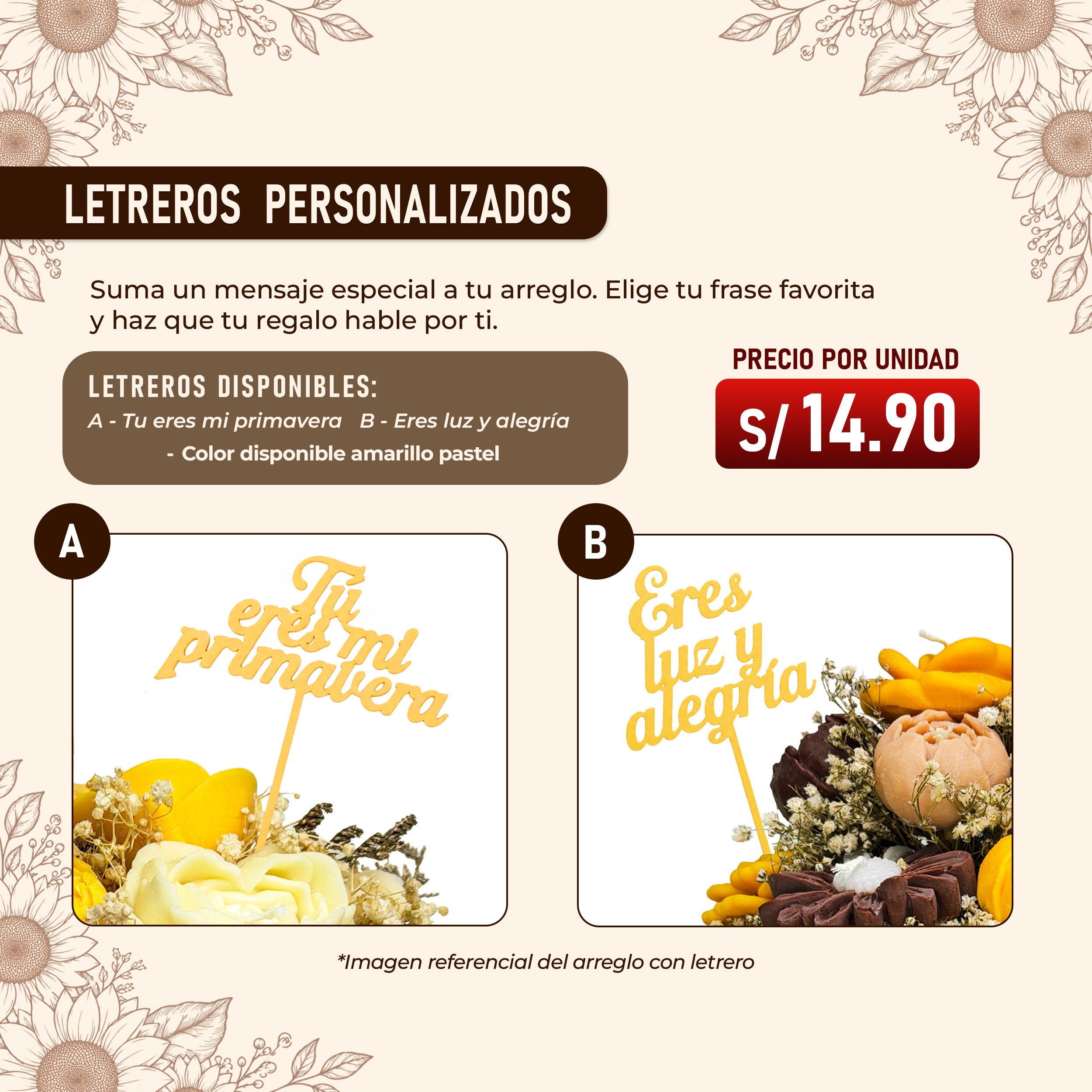 Arreglo de Velas Margaritas Encantadas M