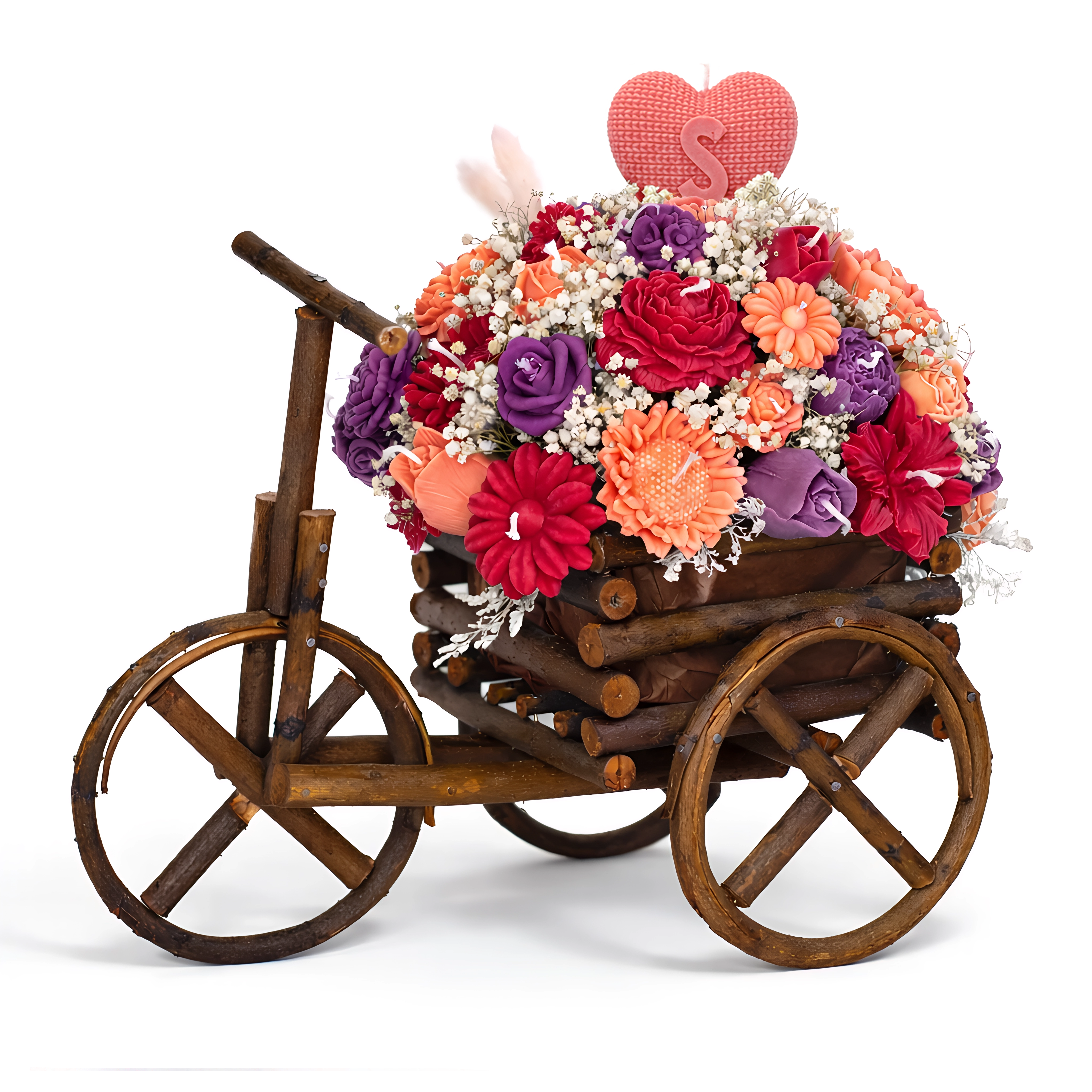 Arreglo de Velas Carruaje de Amor