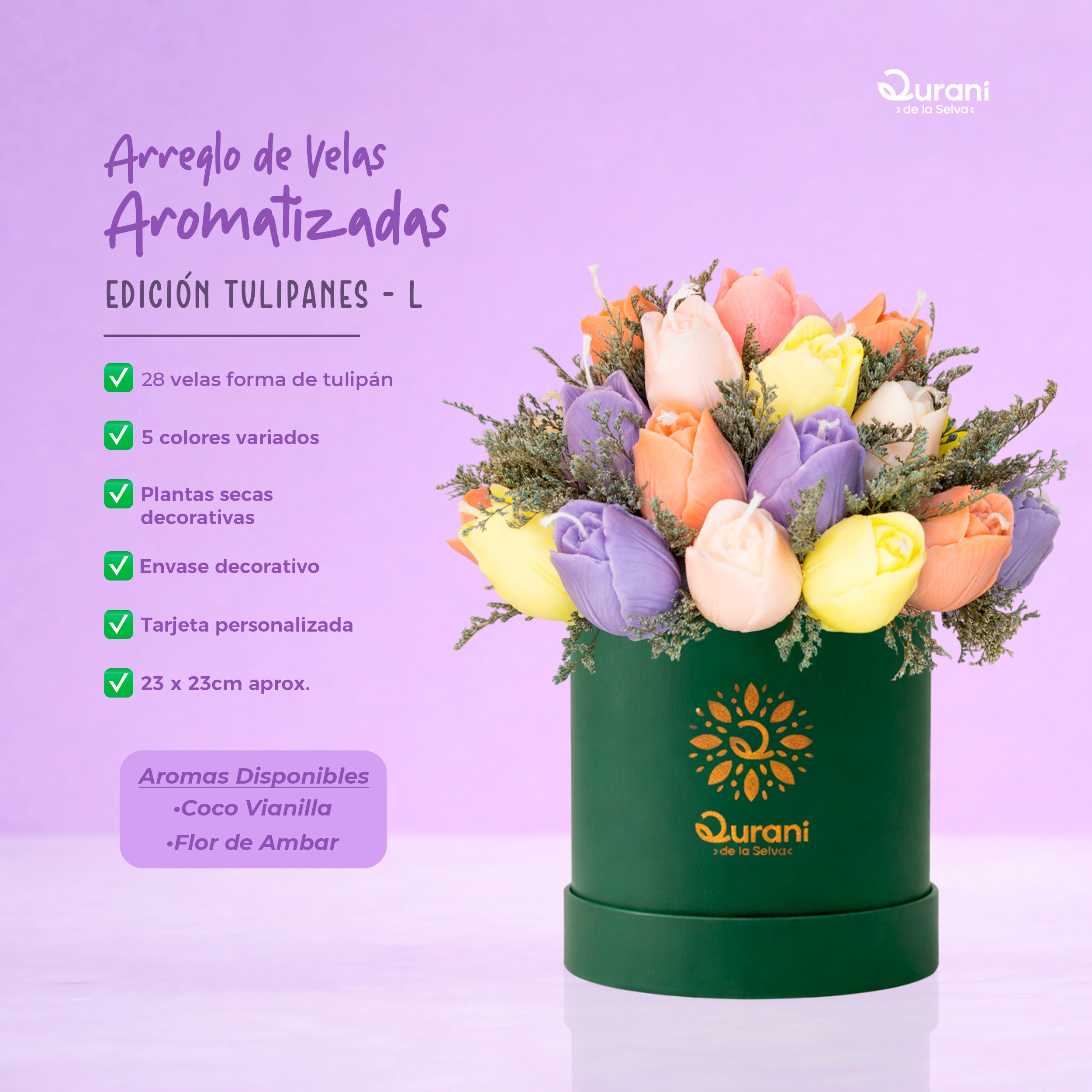 Arreglo de Velas Tulipanes L