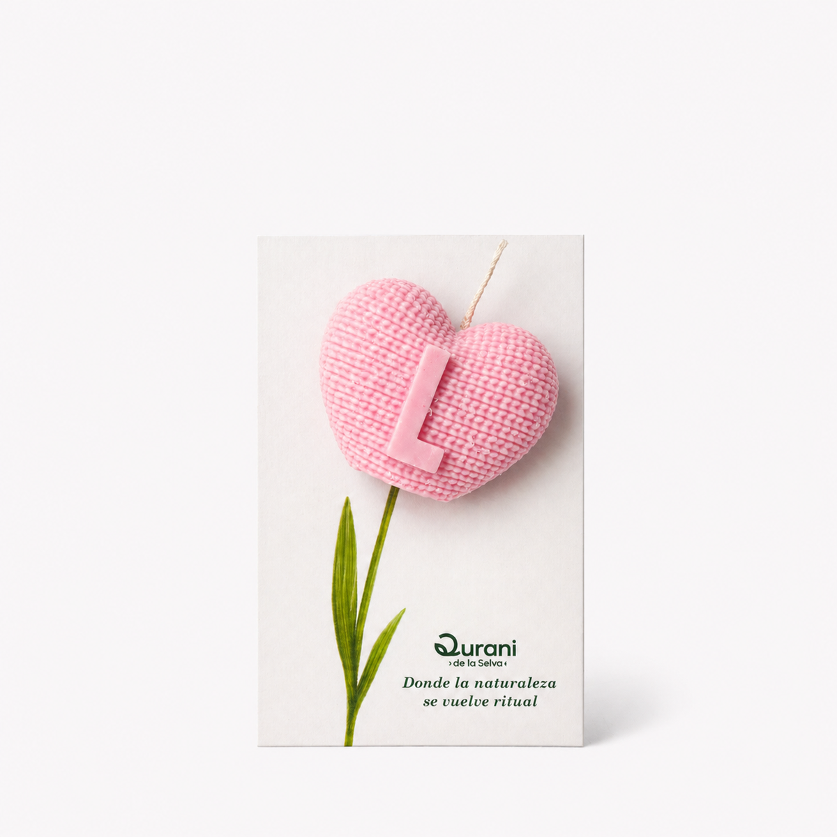 Vela Corazón Personalizado - Elige color e inicial