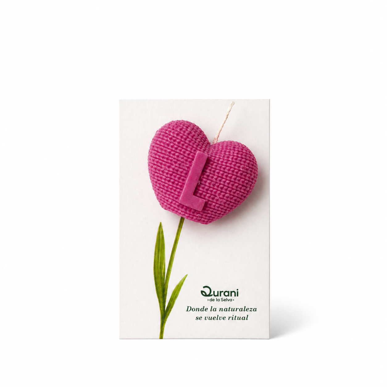 Vela Corazón Personalizado - Elige color e inicial