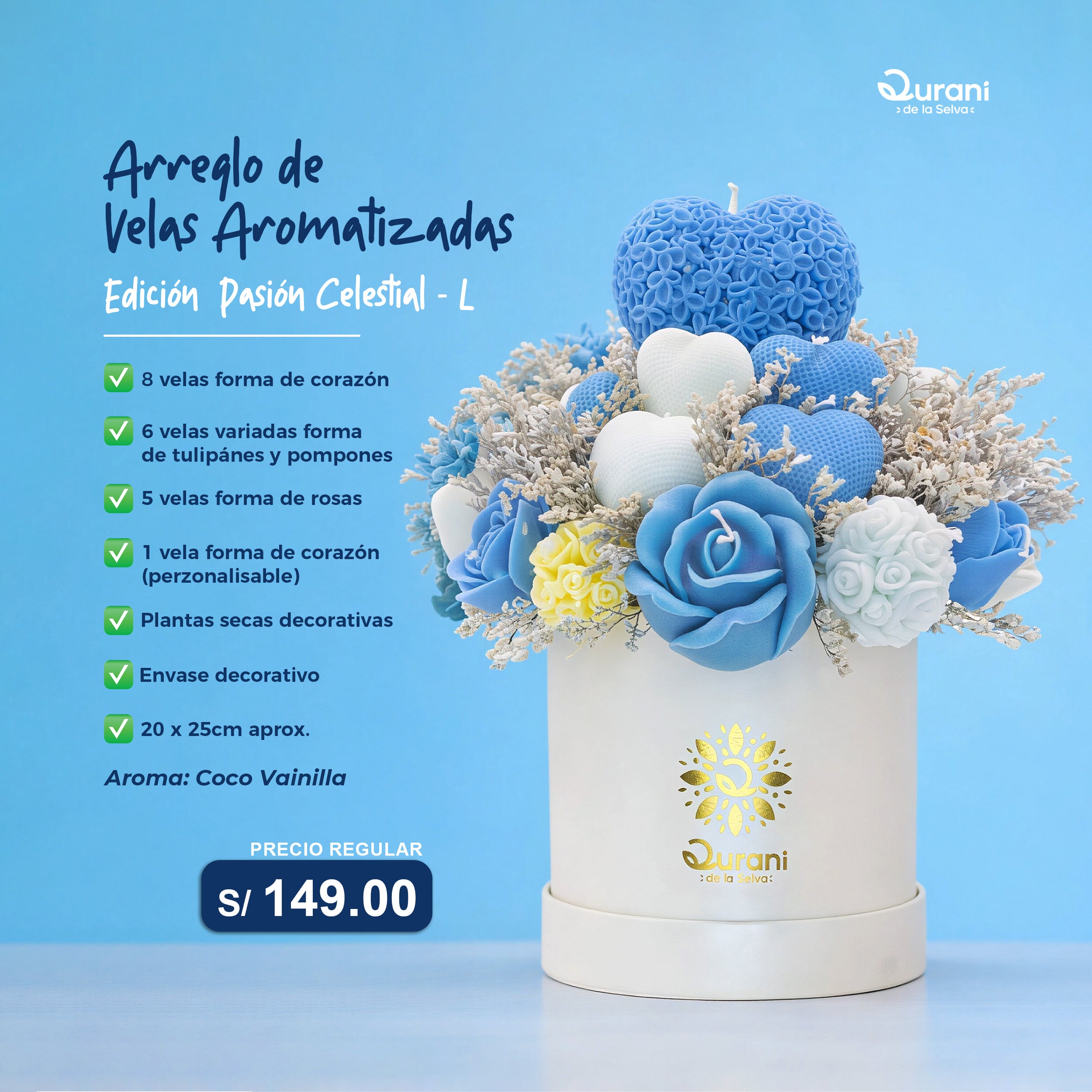 Arreglo de Velas Pasión Celestial