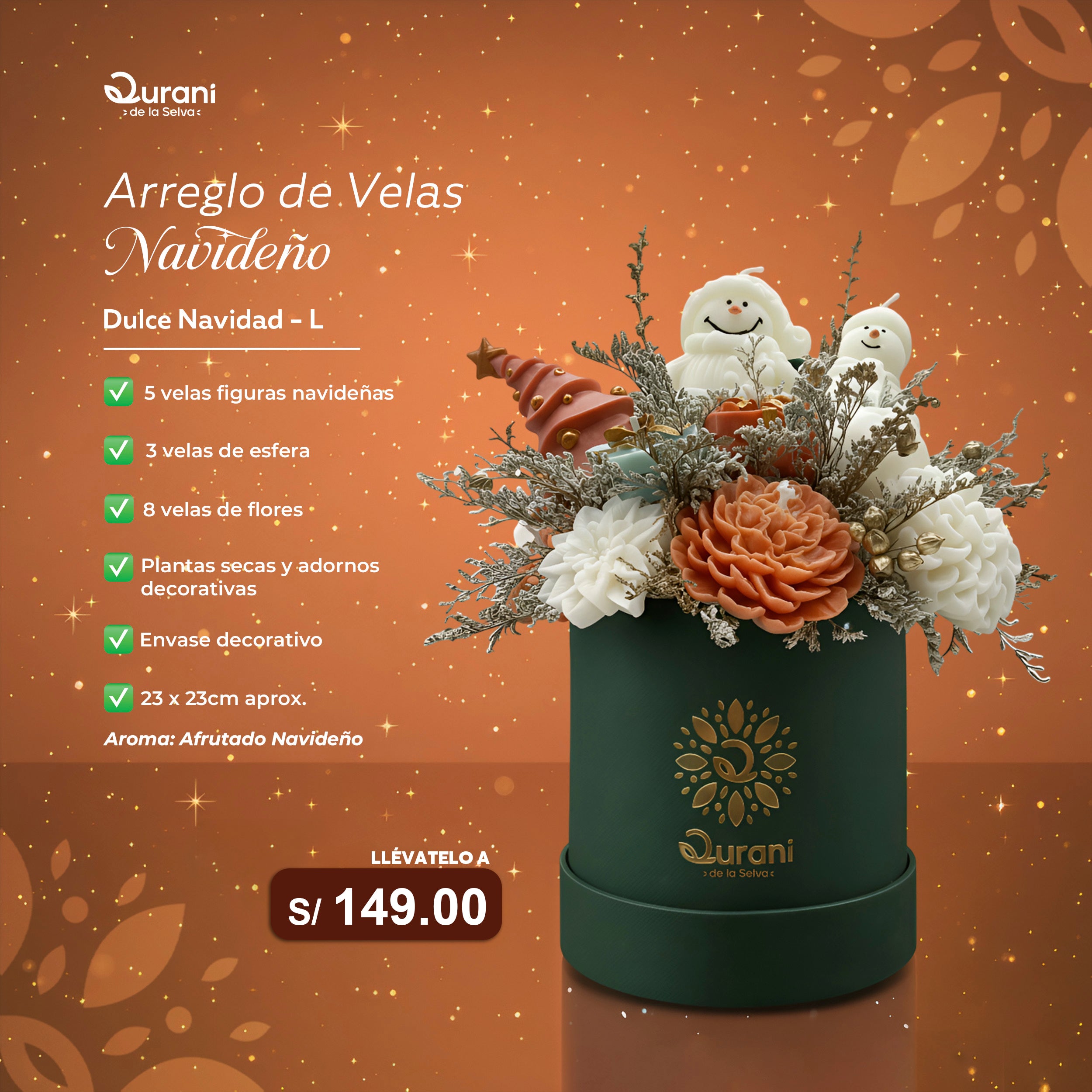 Arreglo de Velas Dulce Navidad L