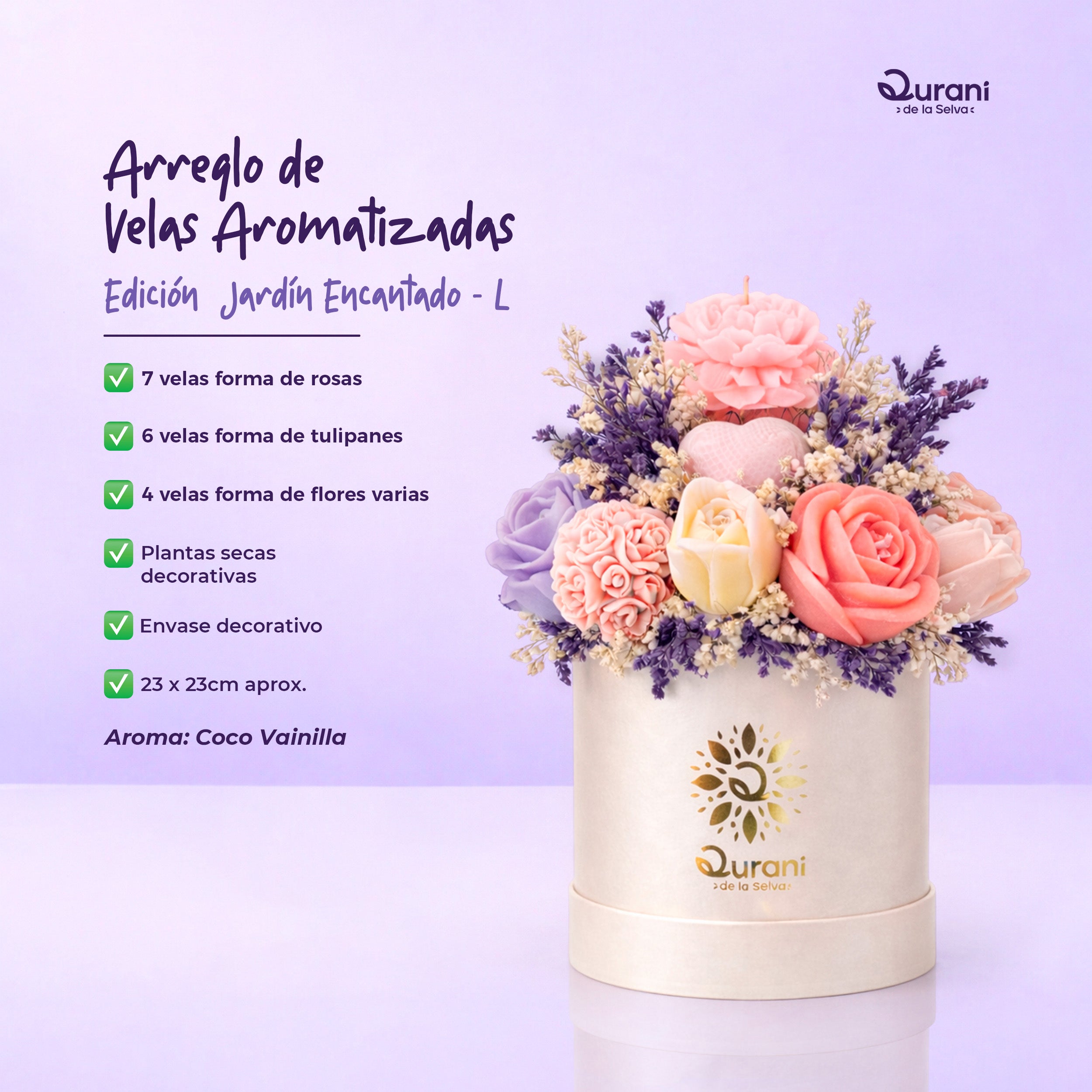 Arreglo de Velas Jardín Encantado