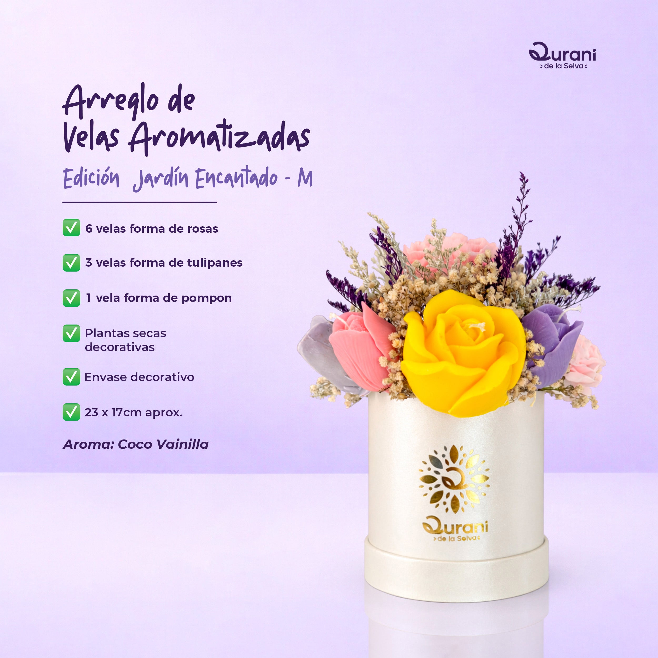 Arreglo de Velas Jardín Encantado