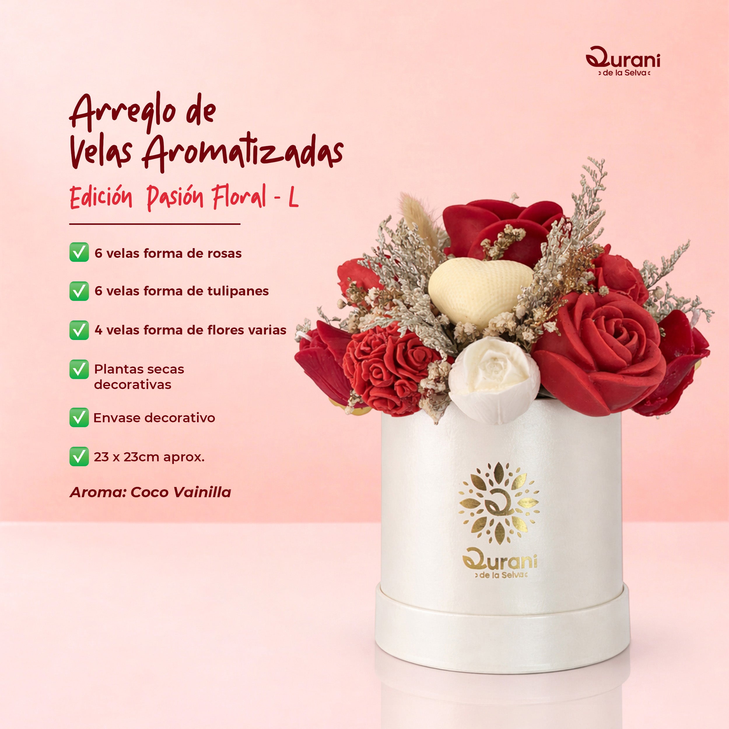 Arreglo de Velas Pasión Floral