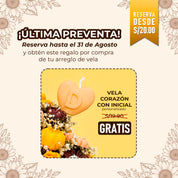 Arreglo de velas Bombón Rayito de Sol