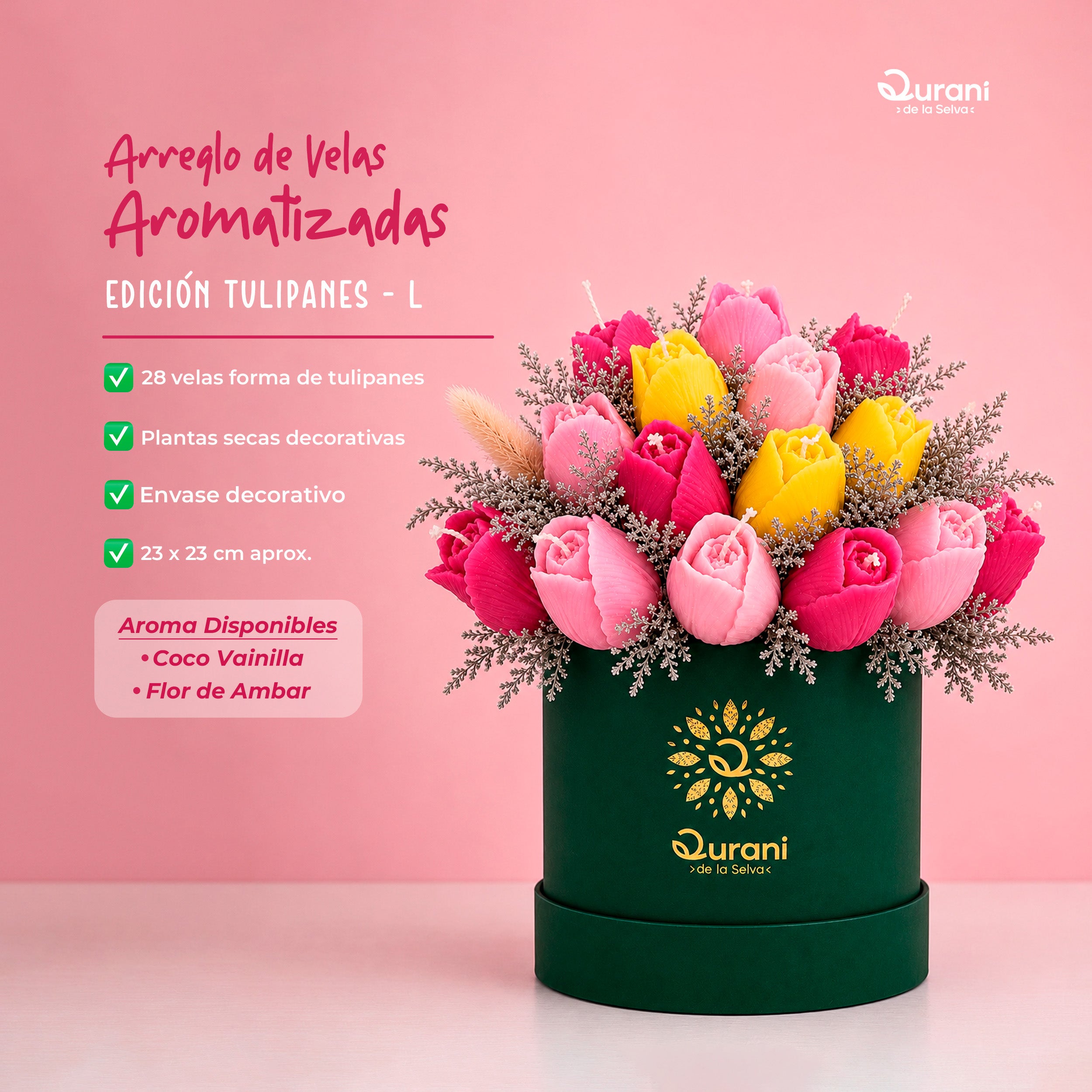 Arreglo de Velas Tulipanes L