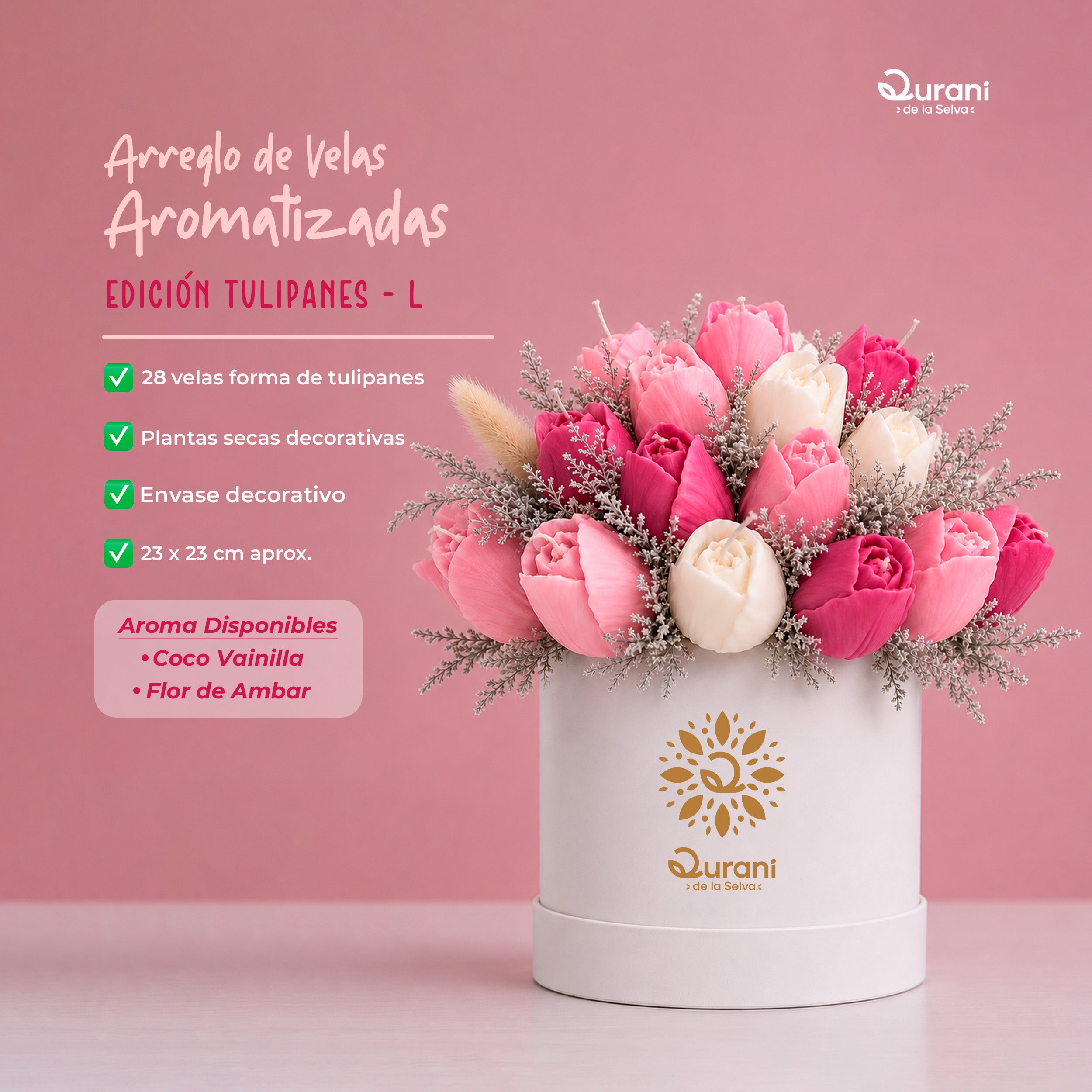 Arreglo de Velas Tulipanes L