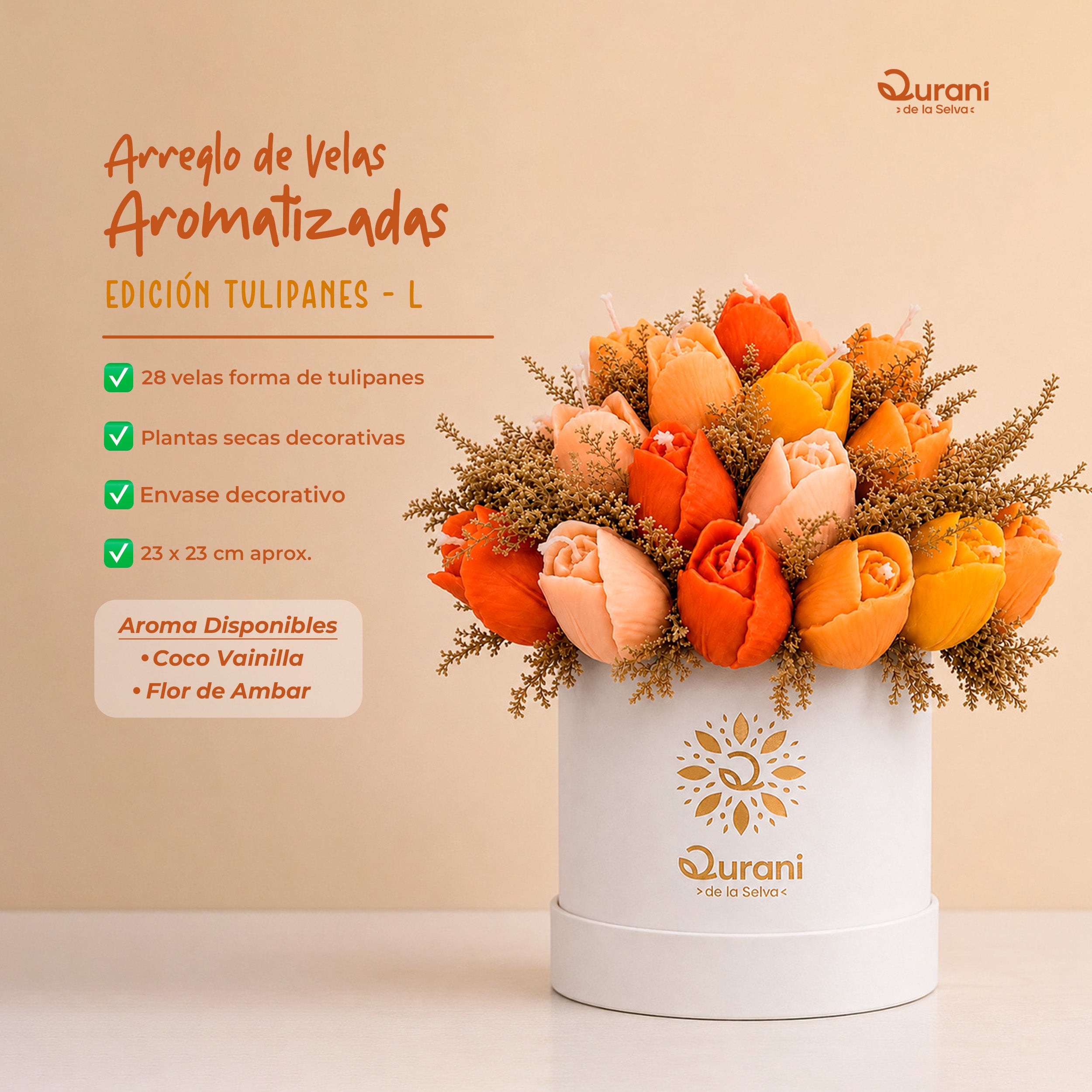 Arreglo de Velas Tulipanes L
