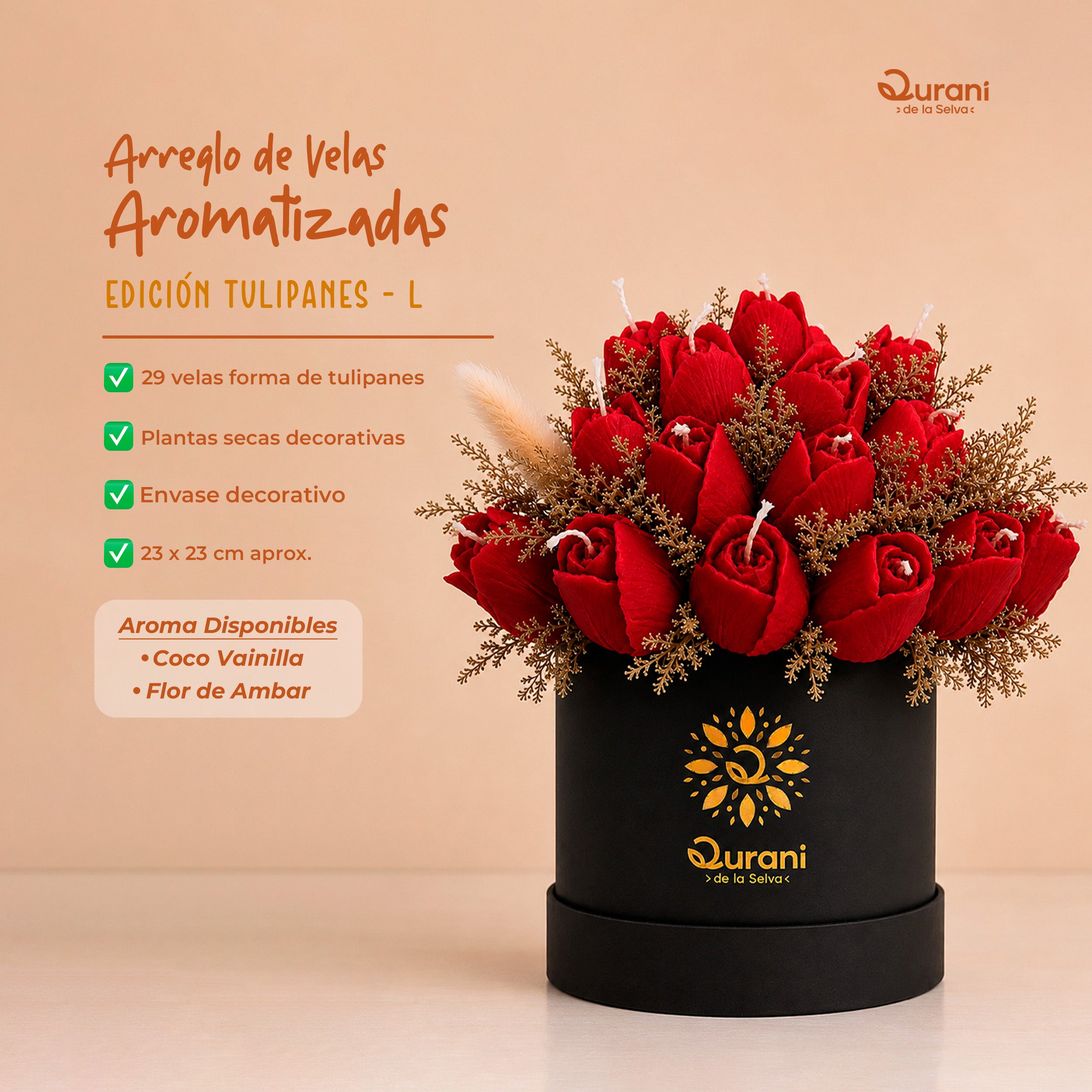 Arreglo de Velas Tulipanes