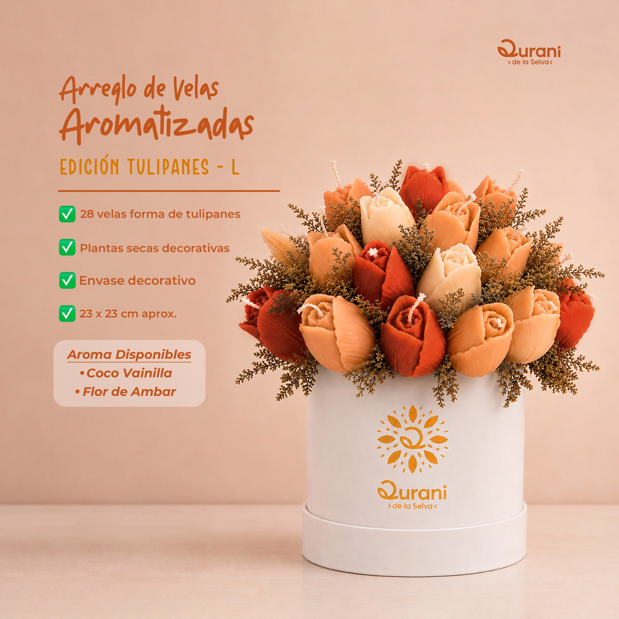 Arreglo de Velas Tulipanes L