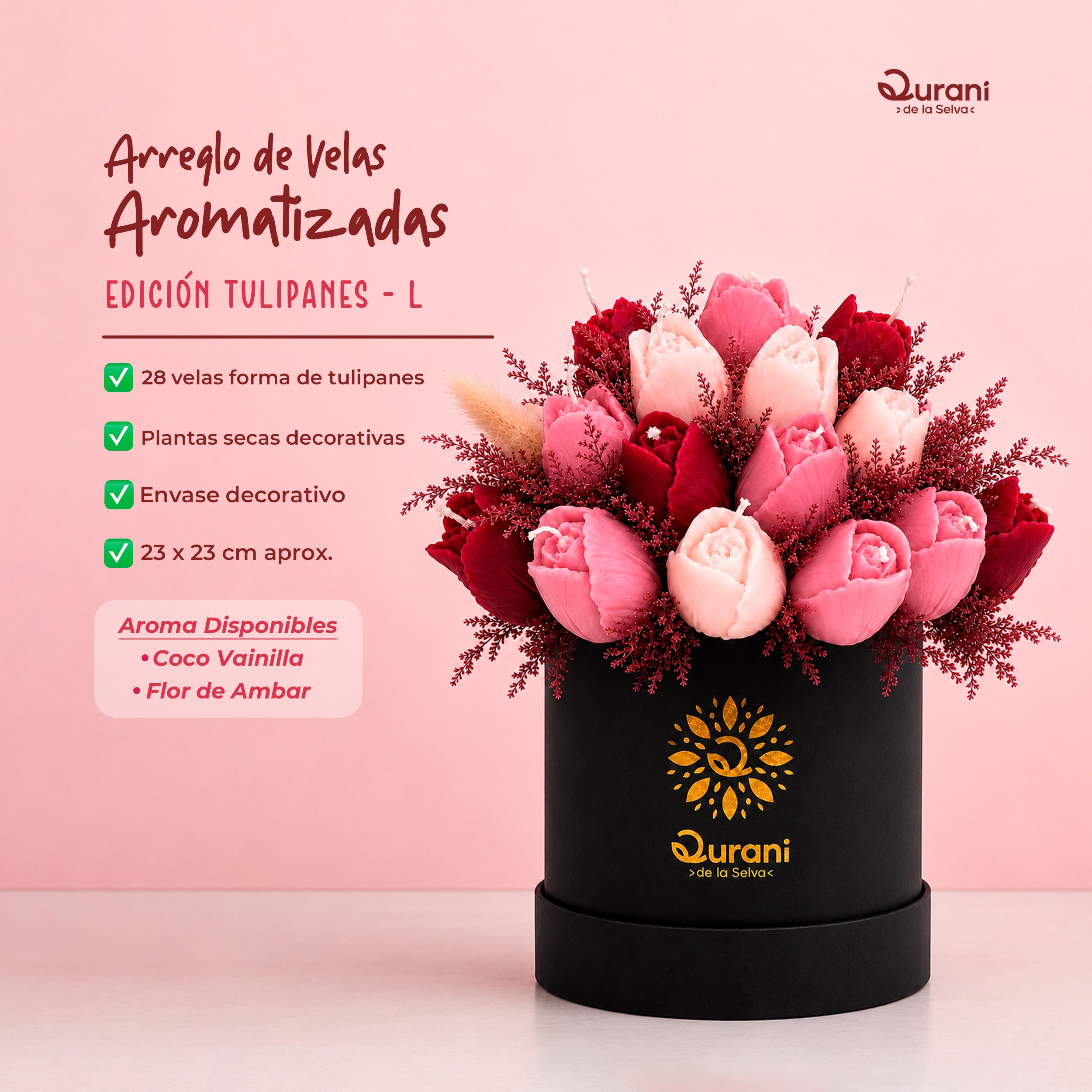 Arreglo de Velas Tulipanes L
