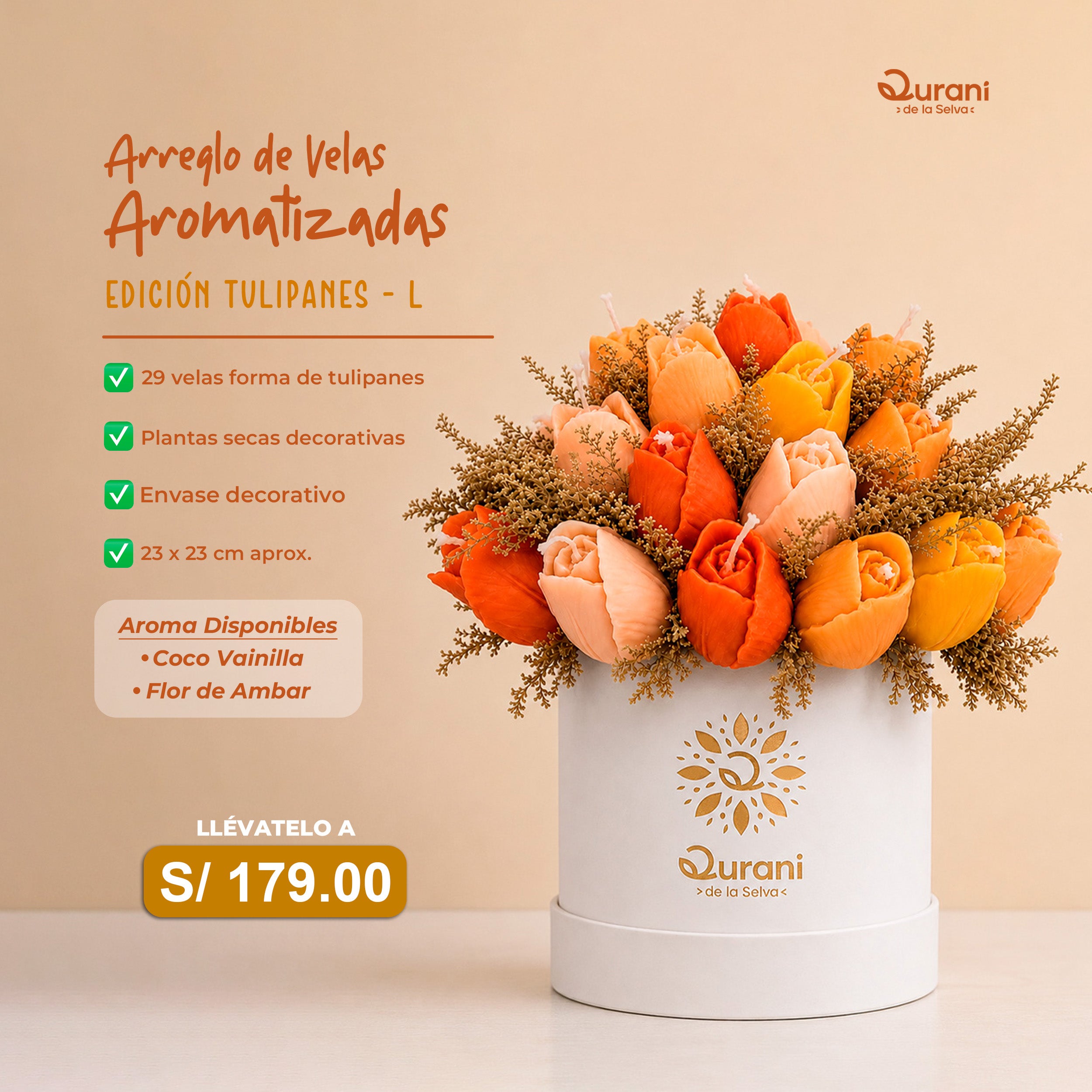 Arreglo de Velas Tulipanes