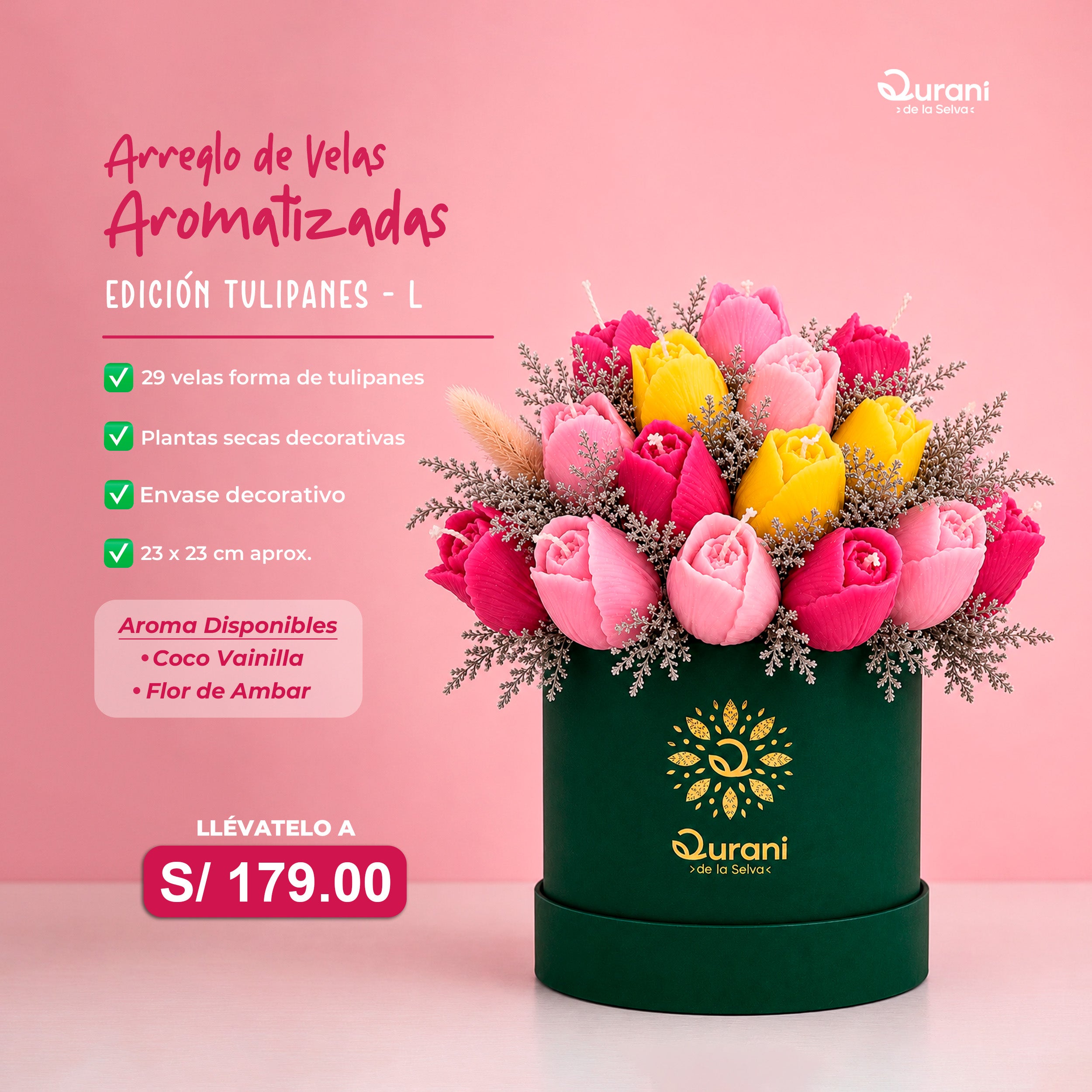 Arreglo de Velas Tulipanes
