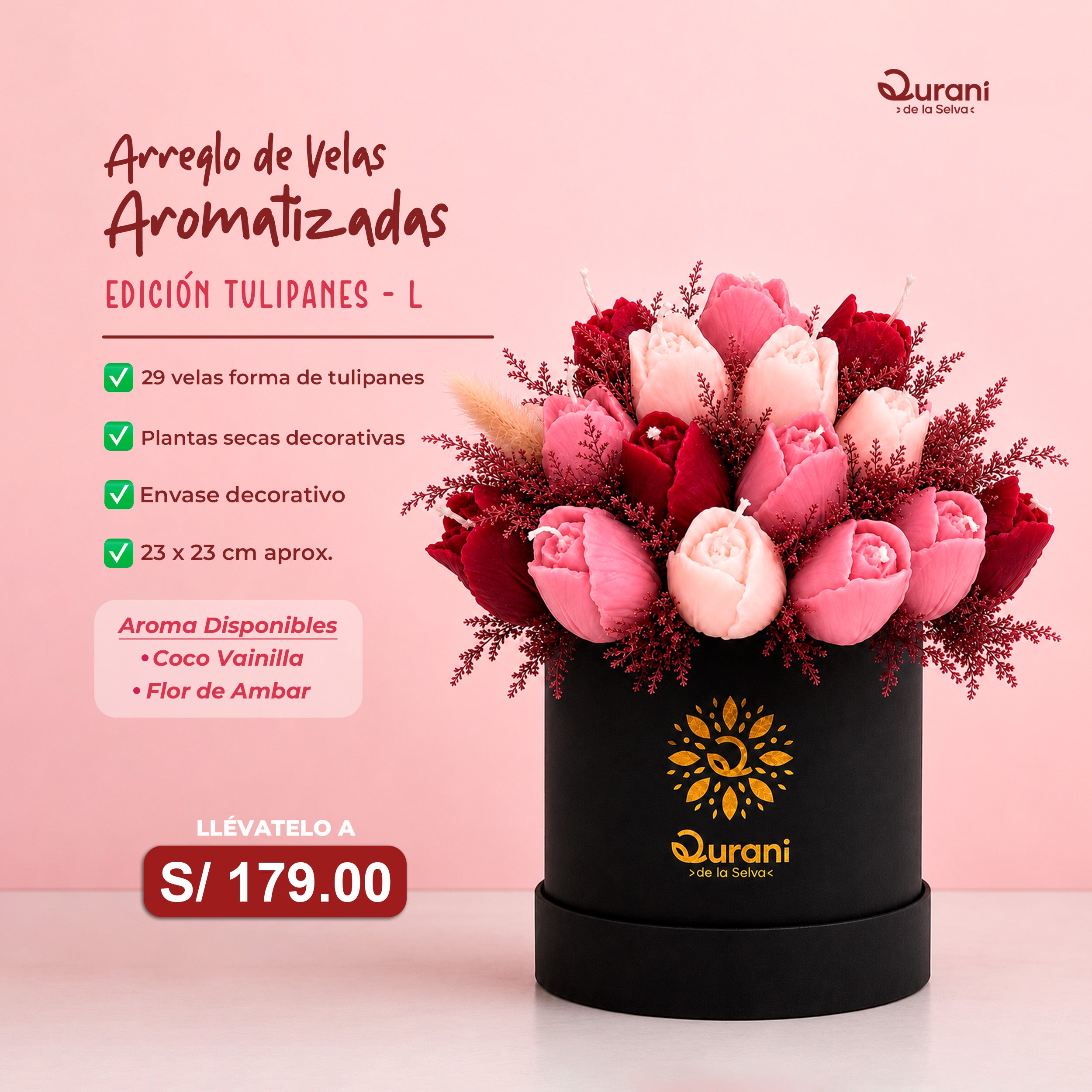 Arreglo de Velas Tulipanes