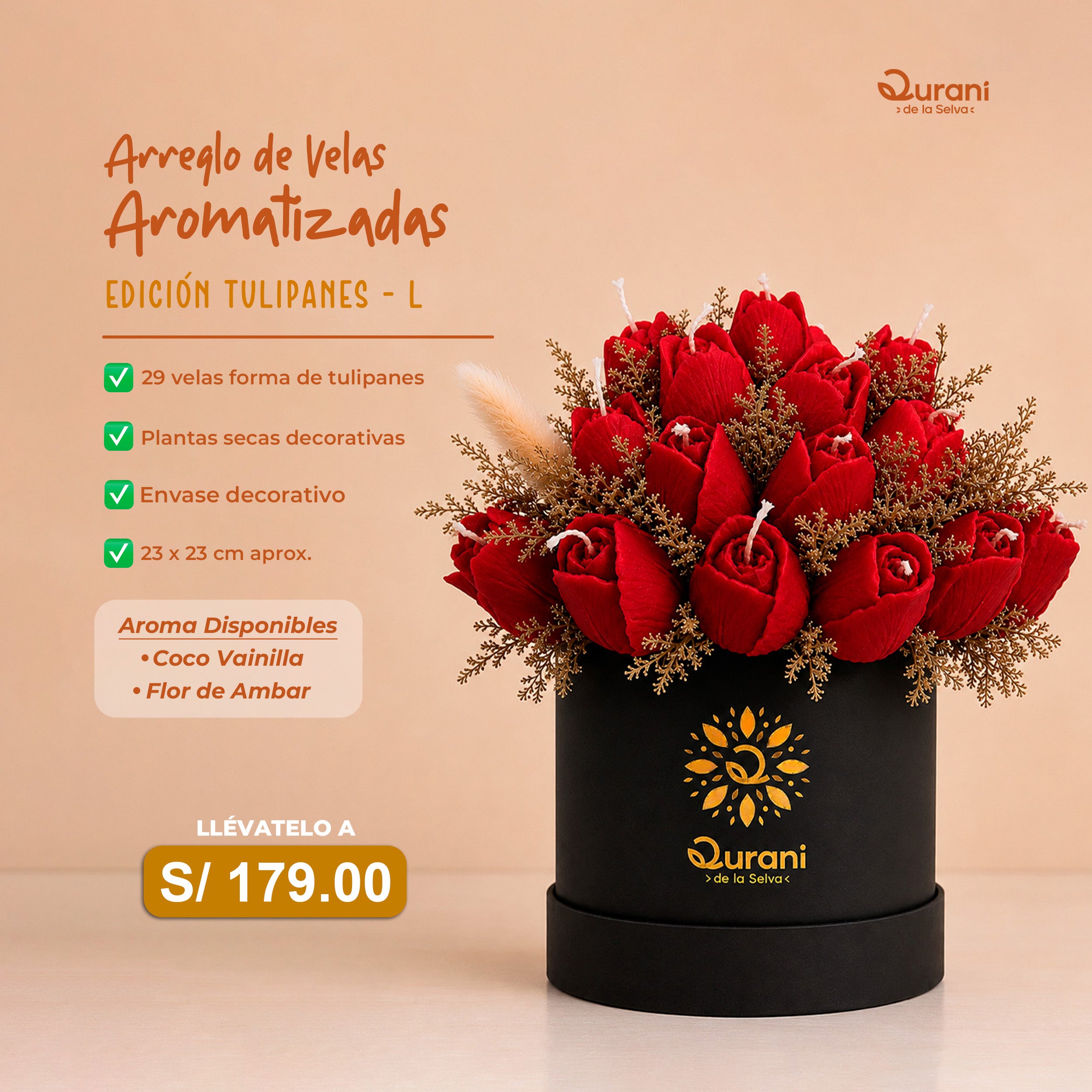 Arreglo de Velas Tulipanes