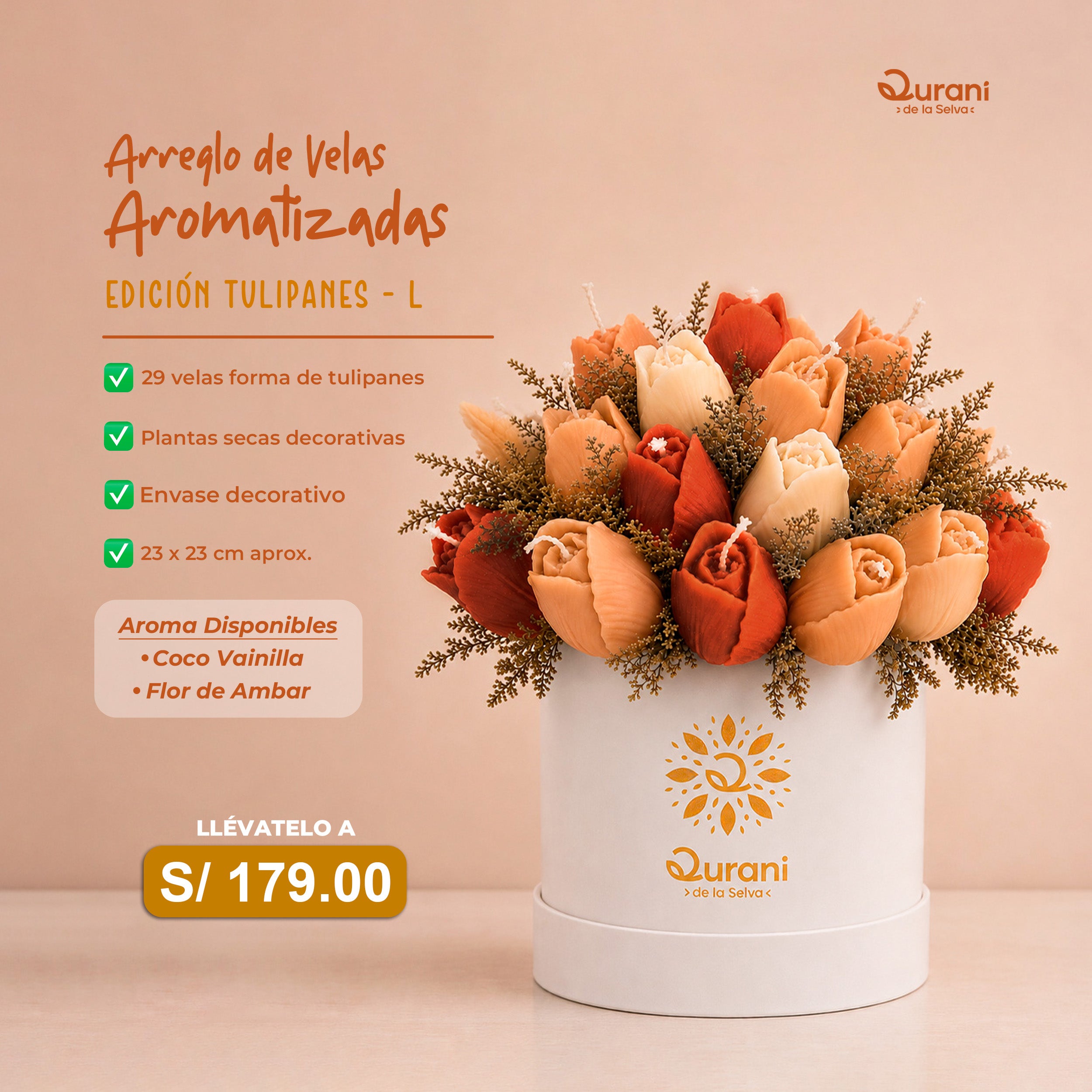 Arreglo de Velas Tulipanes