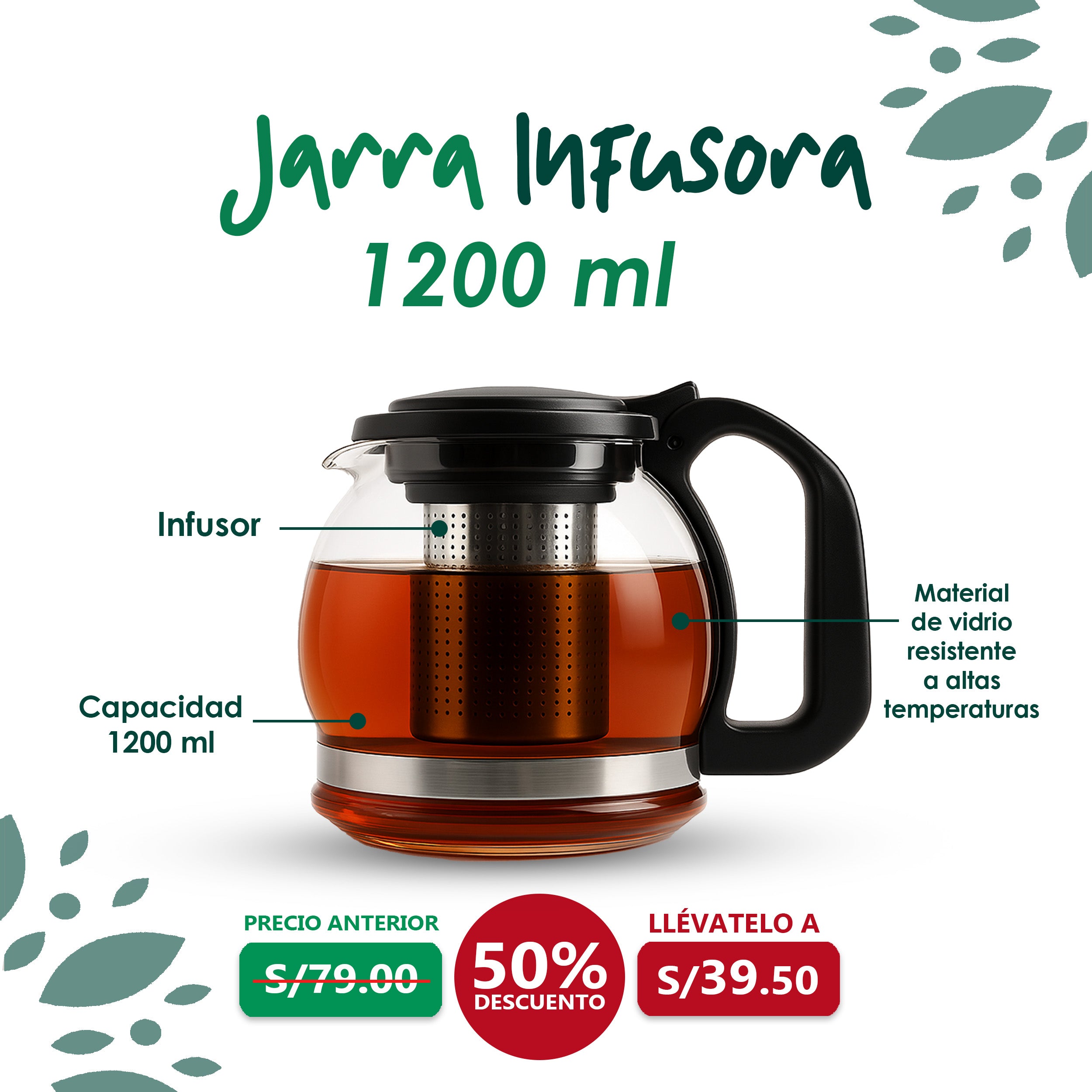 Jarra infusora  1200ml