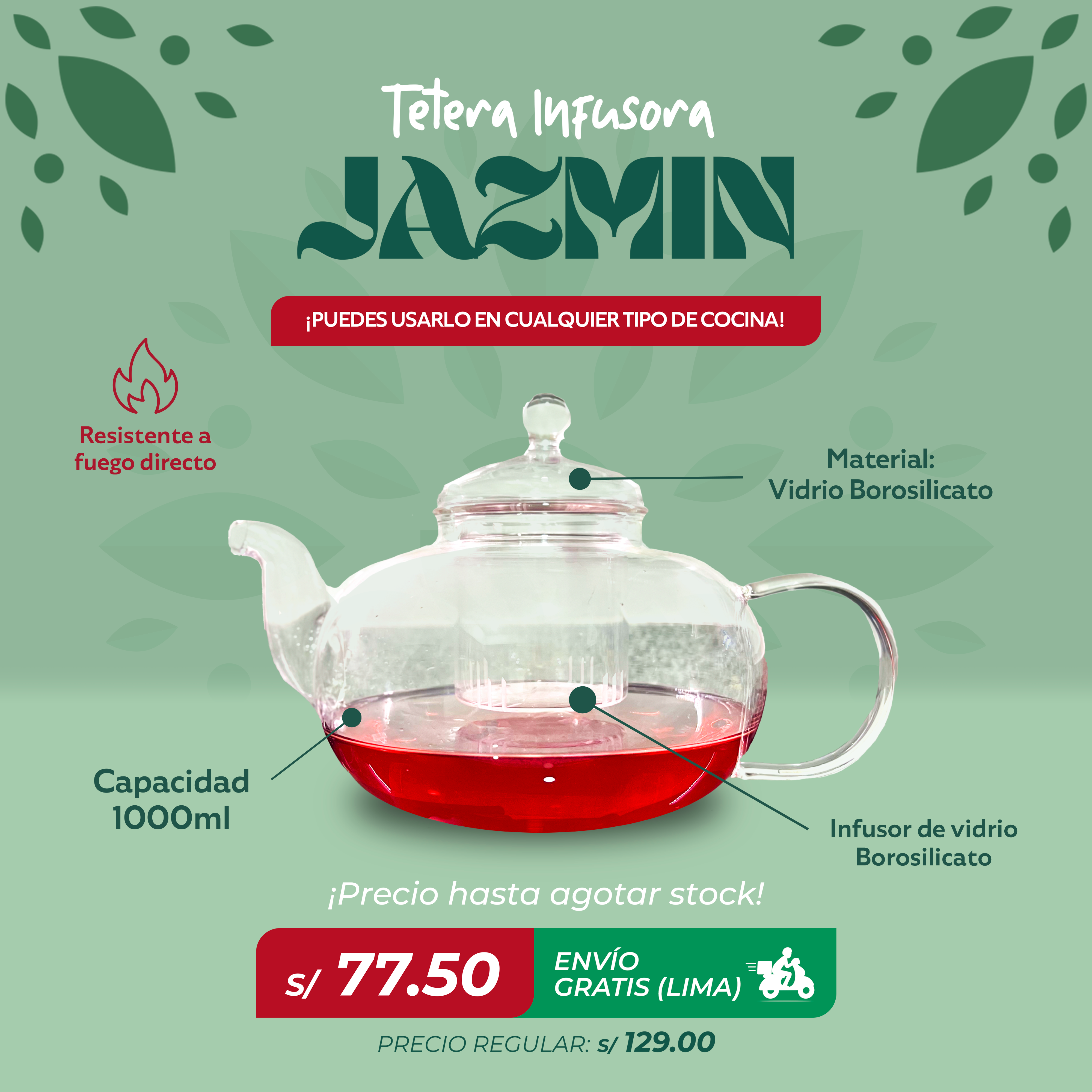 Tetera infusora x 1000ml