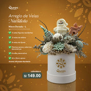 Arreglo de Velas Nieve Dorada L