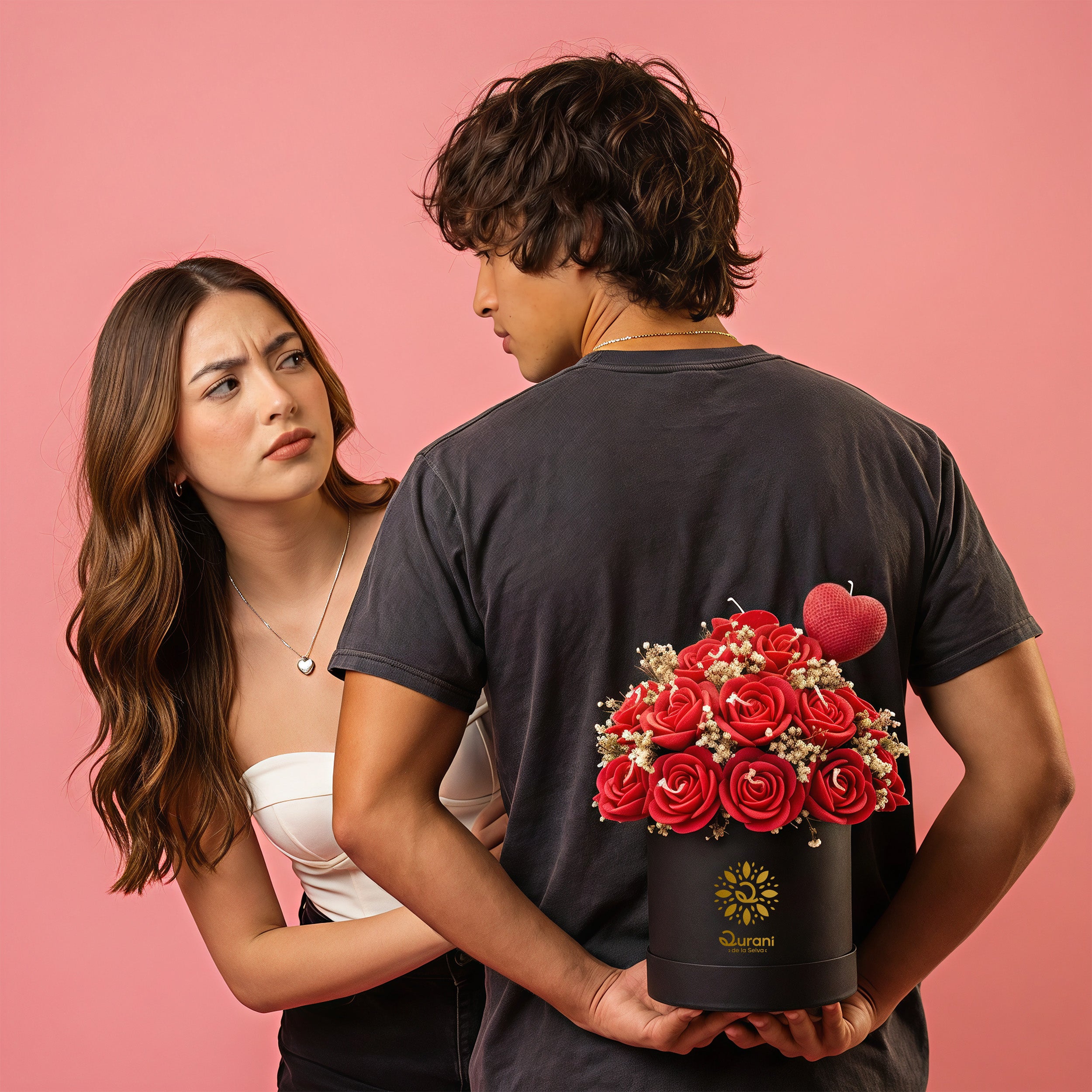 Arreglo de Velas Buchón de Rosas