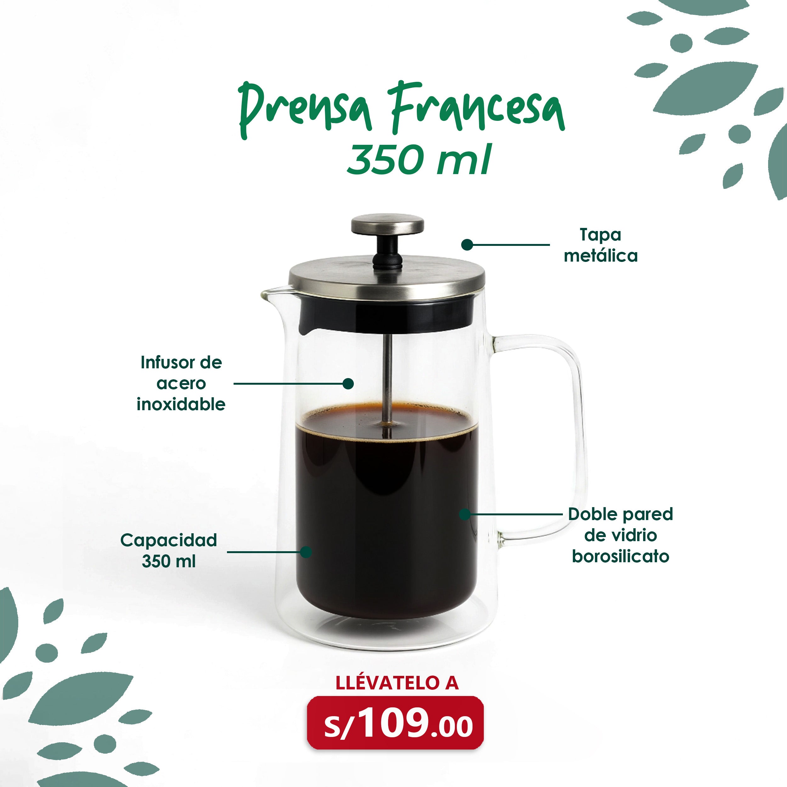 Prensa Francesa 350ml