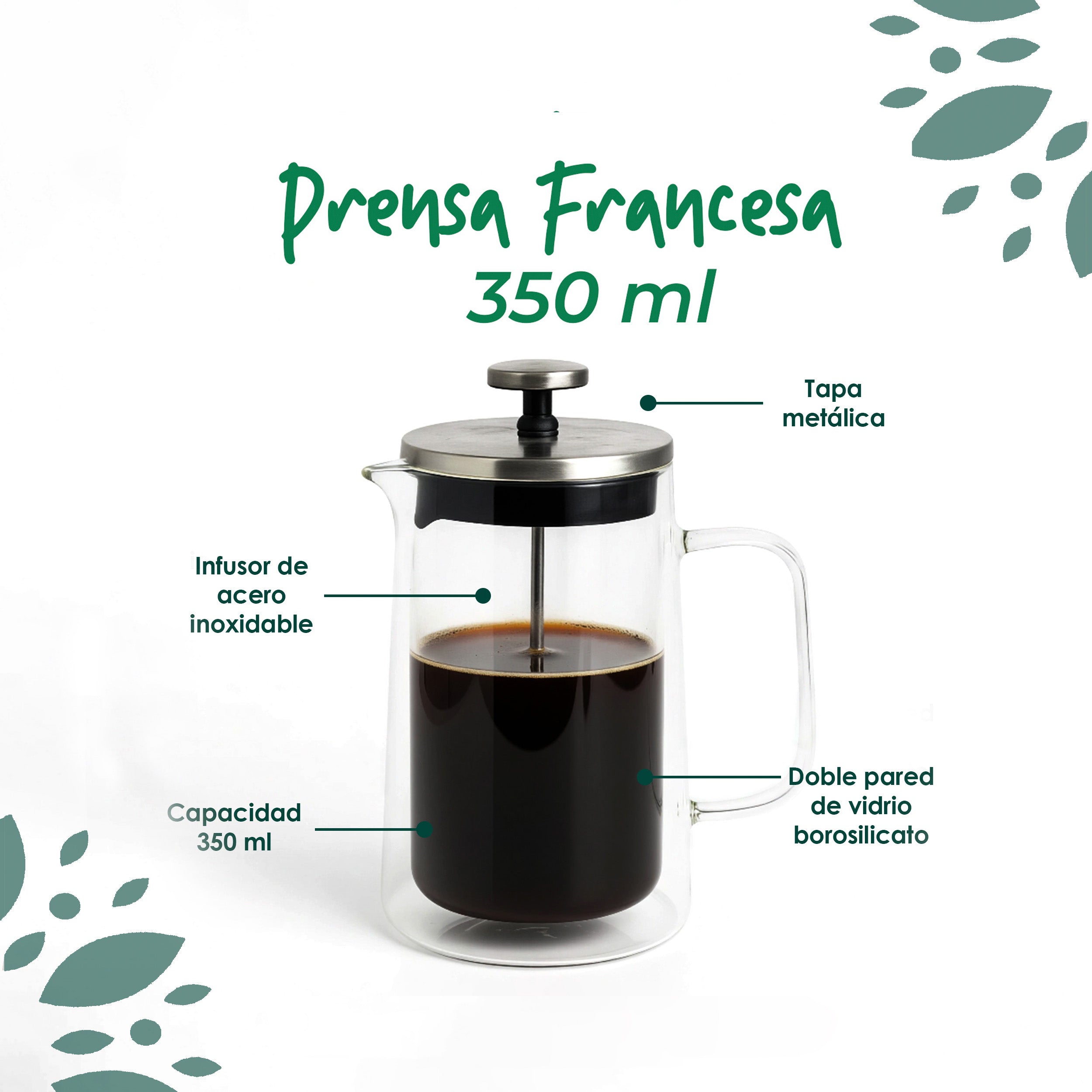 Prensa Francesa para Café e Infusiones