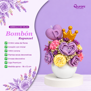 Arreglo de Velas Inspirado en Rapunzel