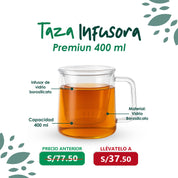 Taza infusora premium 400ml