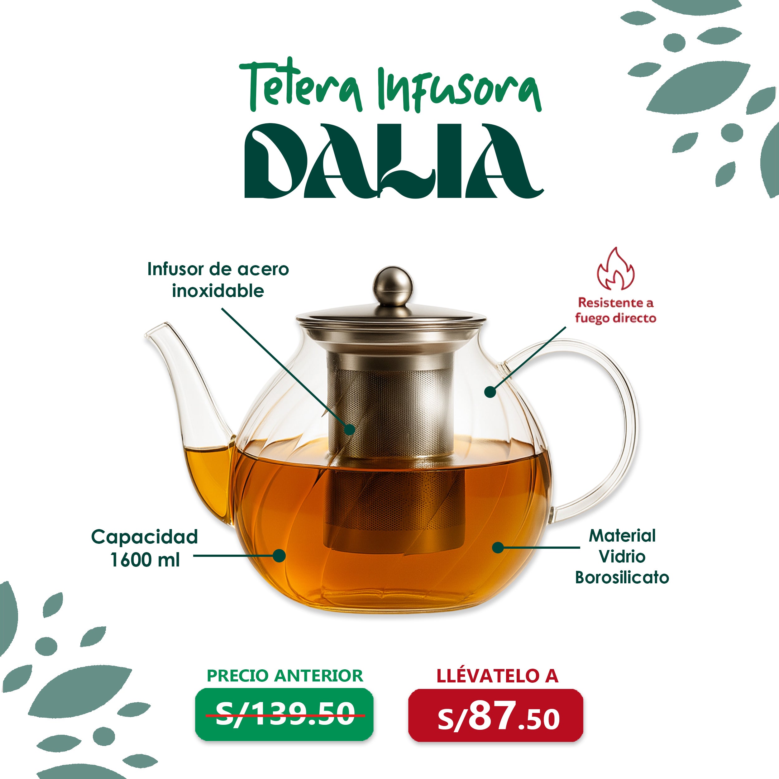 Tetera infusora Dalia 1600ml