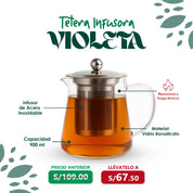 Tetera infusora Violeta