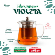 Tetera infusora Violeta 750ml