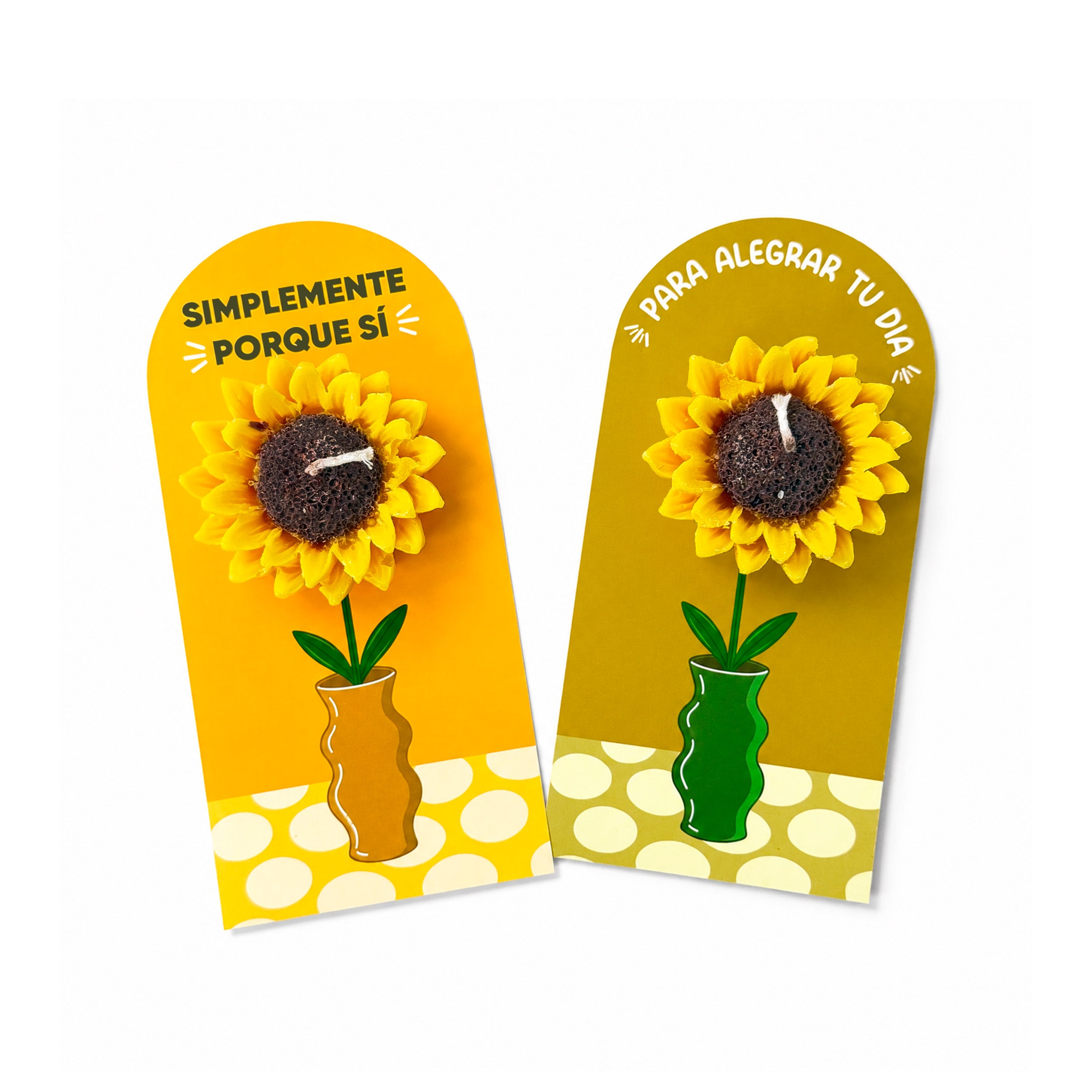 Tarjeta con Vela Girasol – Detalle Especial