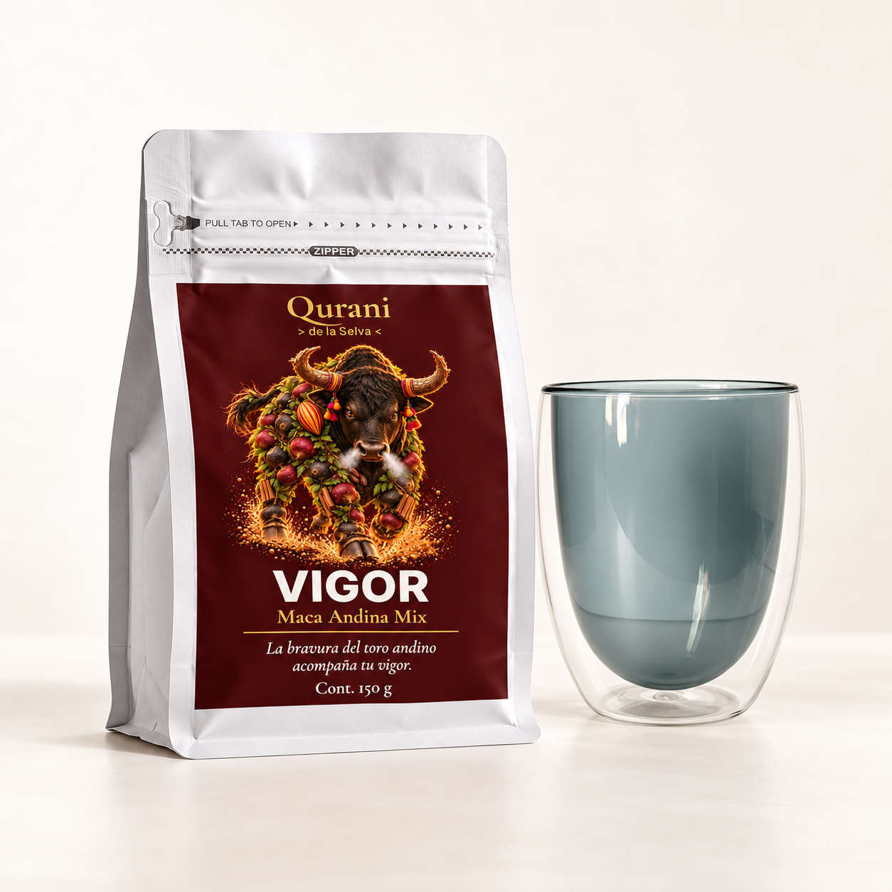 Pack Ritual con Vigor Maca Andina Mix y Vaso Noche Andina 400 ml