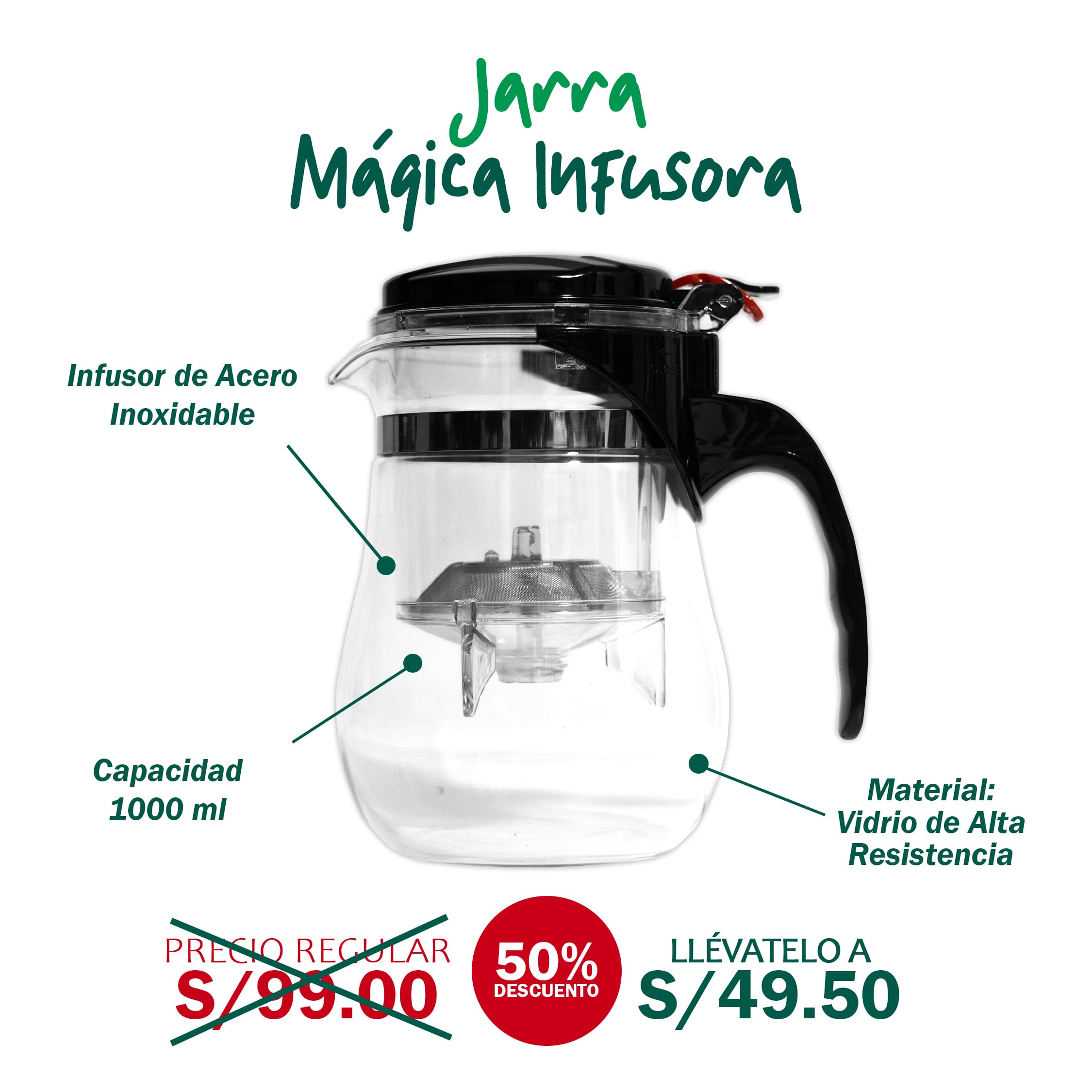 Jarra Mágica infusora x1000ml